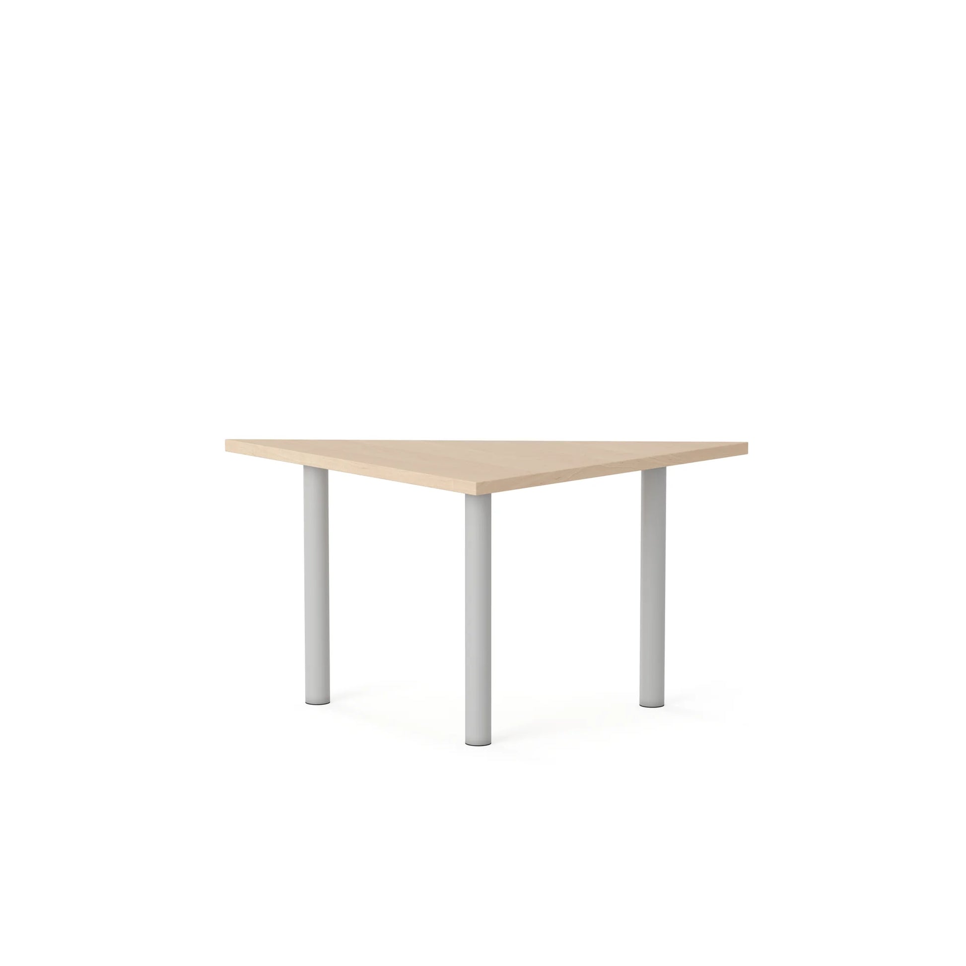 Stół CLASSIC Trójkąt 750×750×1060 – brzoza / biały