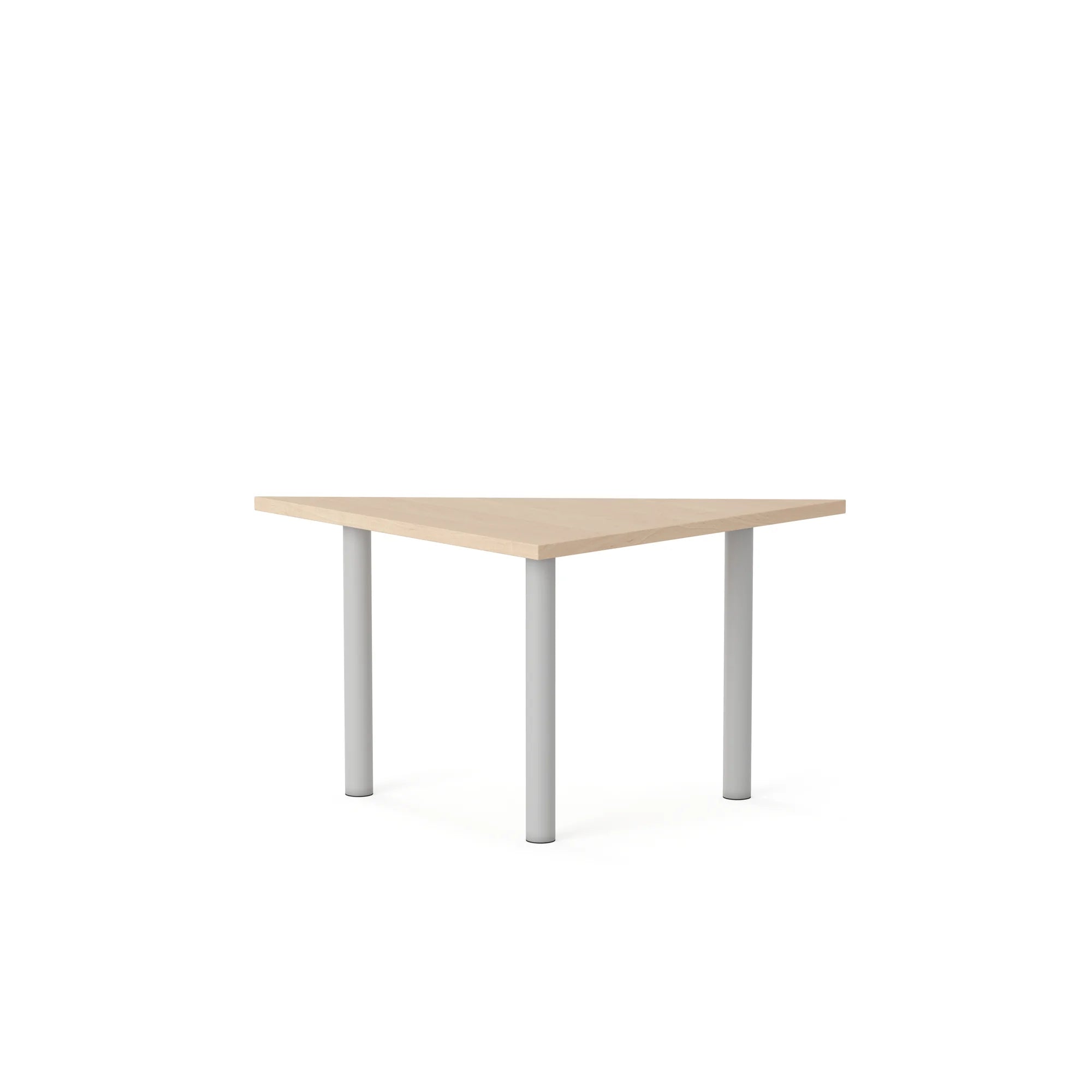 Stół CLASSIC Trójkąt 750×750×1060 – brzoza / biały