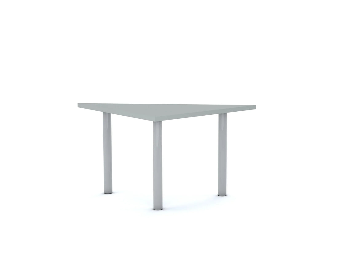 Stół CLASSIC Trójkąt 750×750×1060 – szary / biały