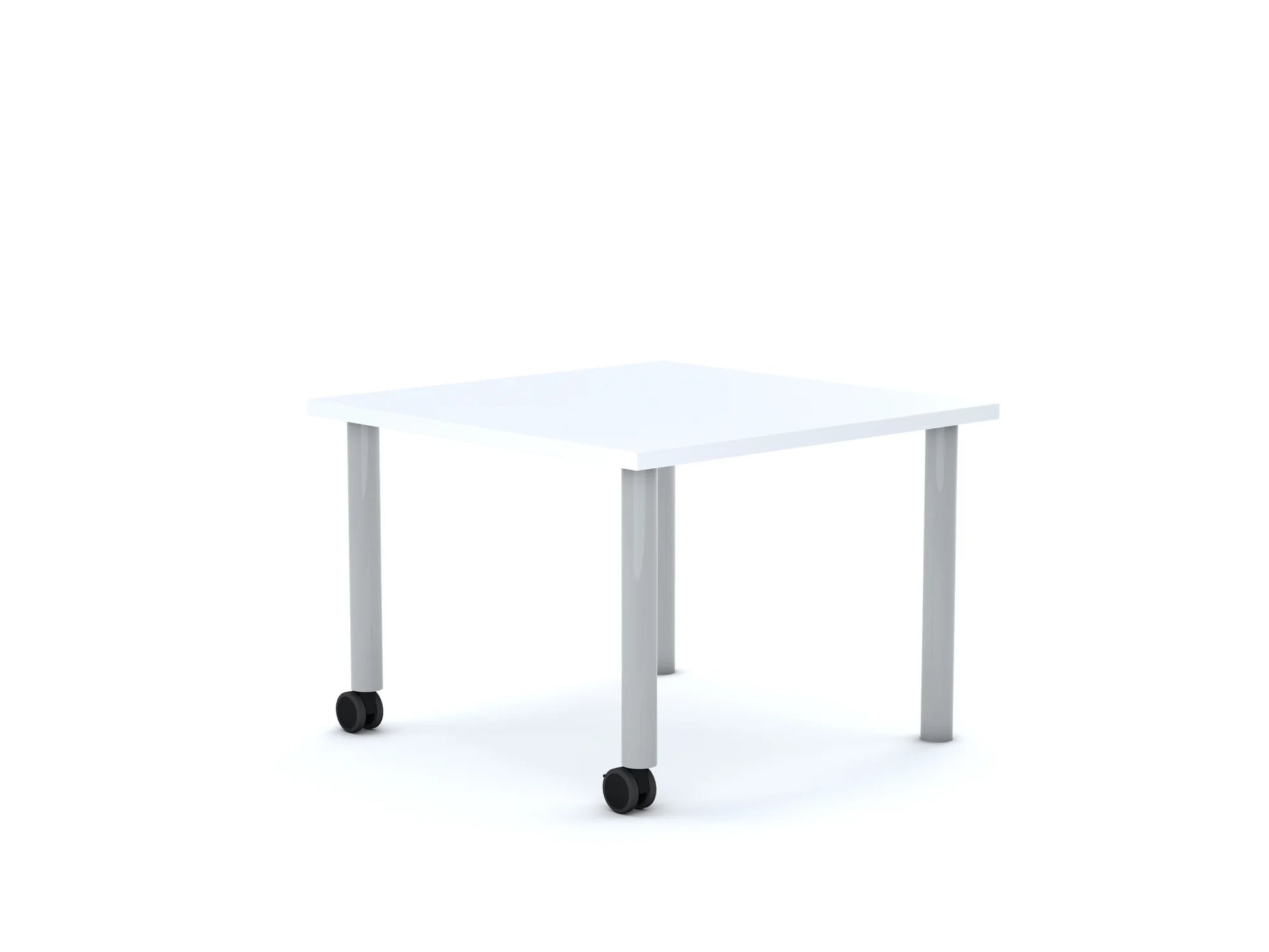 Stół MOVE Kwadrat 750×750 – biały / biały