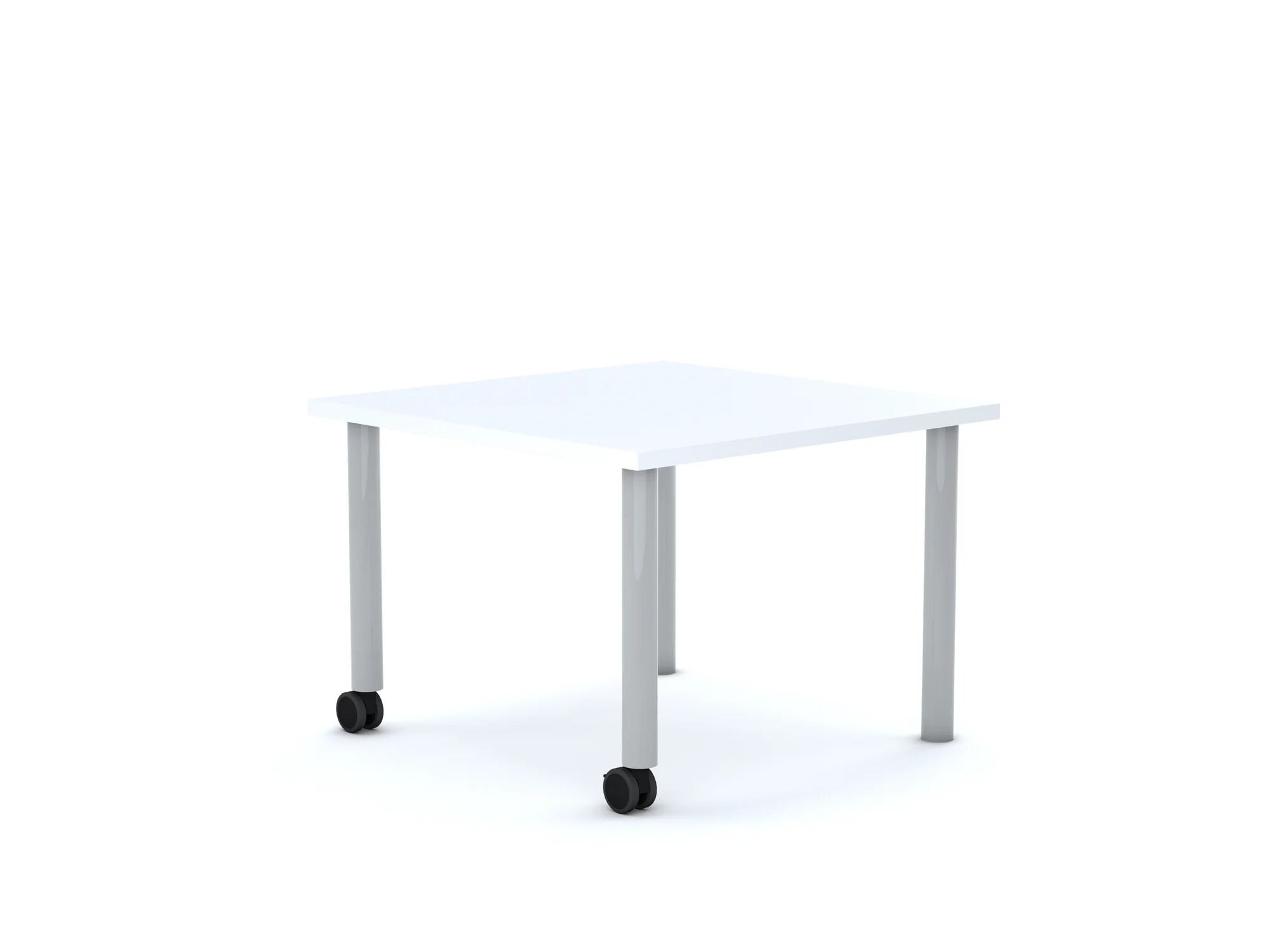 Stół MOVE Kwadrat 750×750 – biały / biały