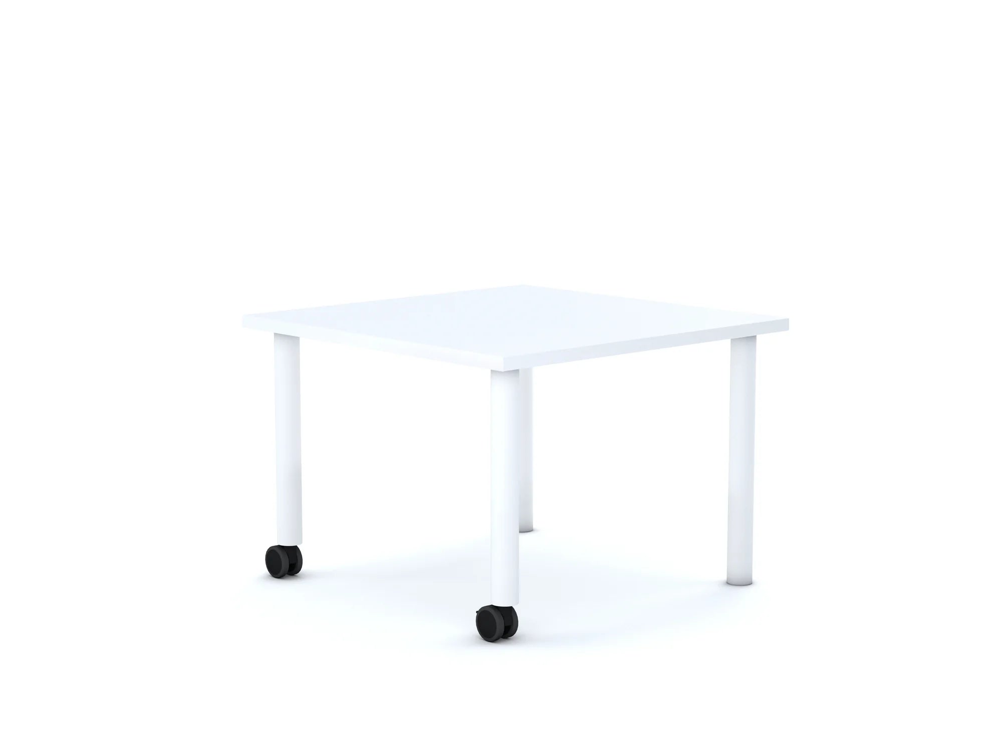 Stół MOVE Kwadrat 750×750 – biały / szary