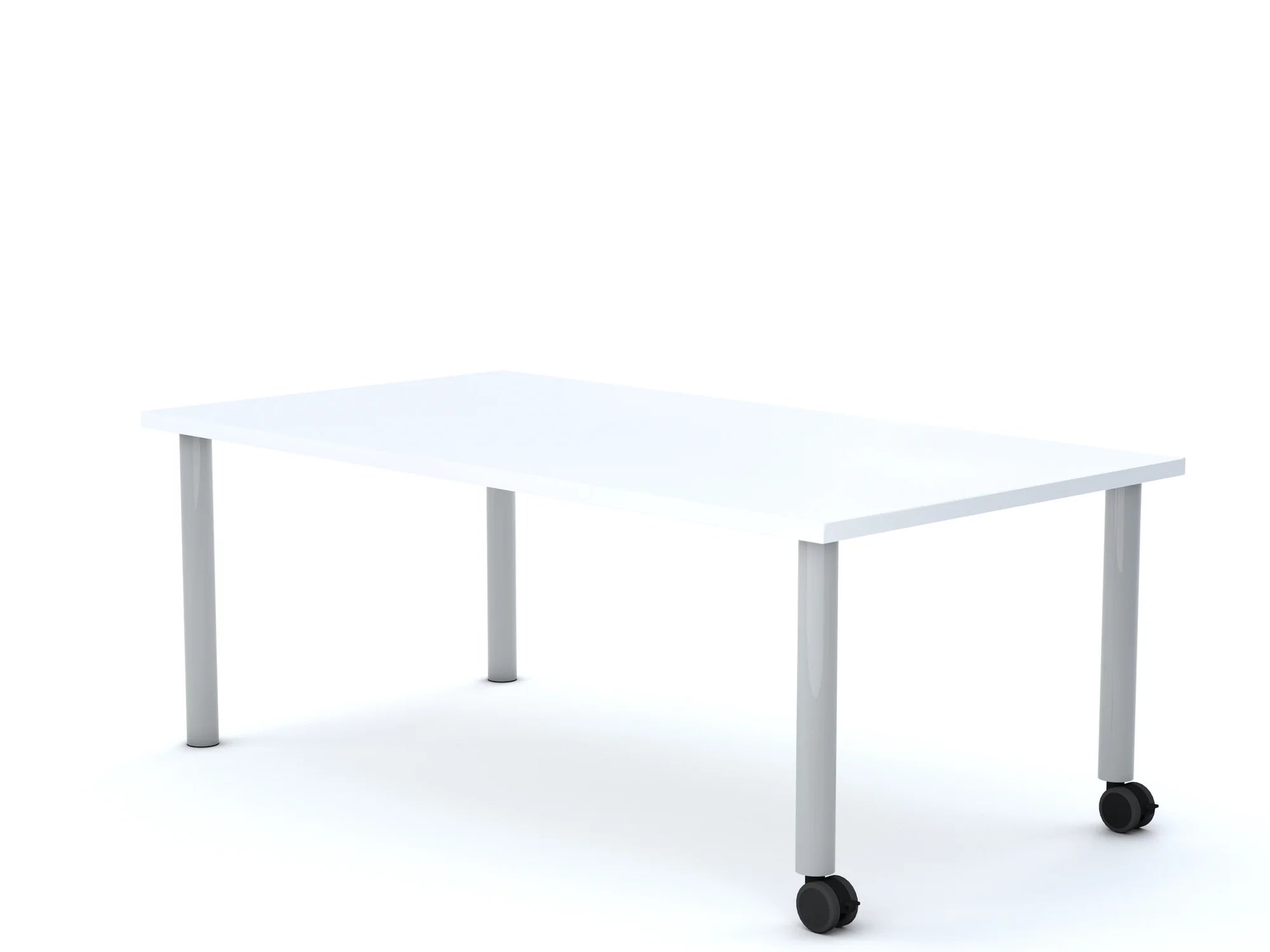Stół MOVE Prostokąt 1400×750 – biały / biały