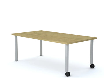 Stół MOVE Prostokąt 1400×750 – dąb / biały