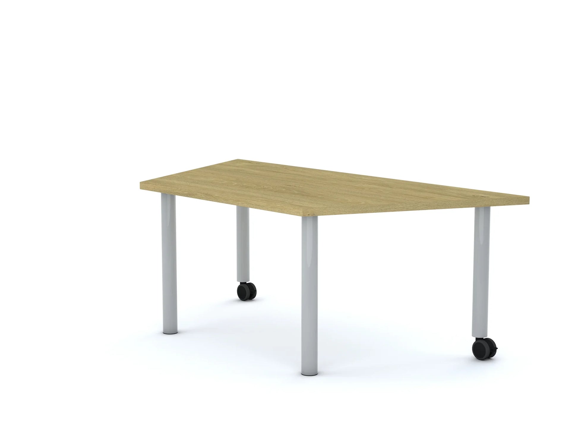 Stół MOVE Trapez 1400×750×800 – dąb / biały