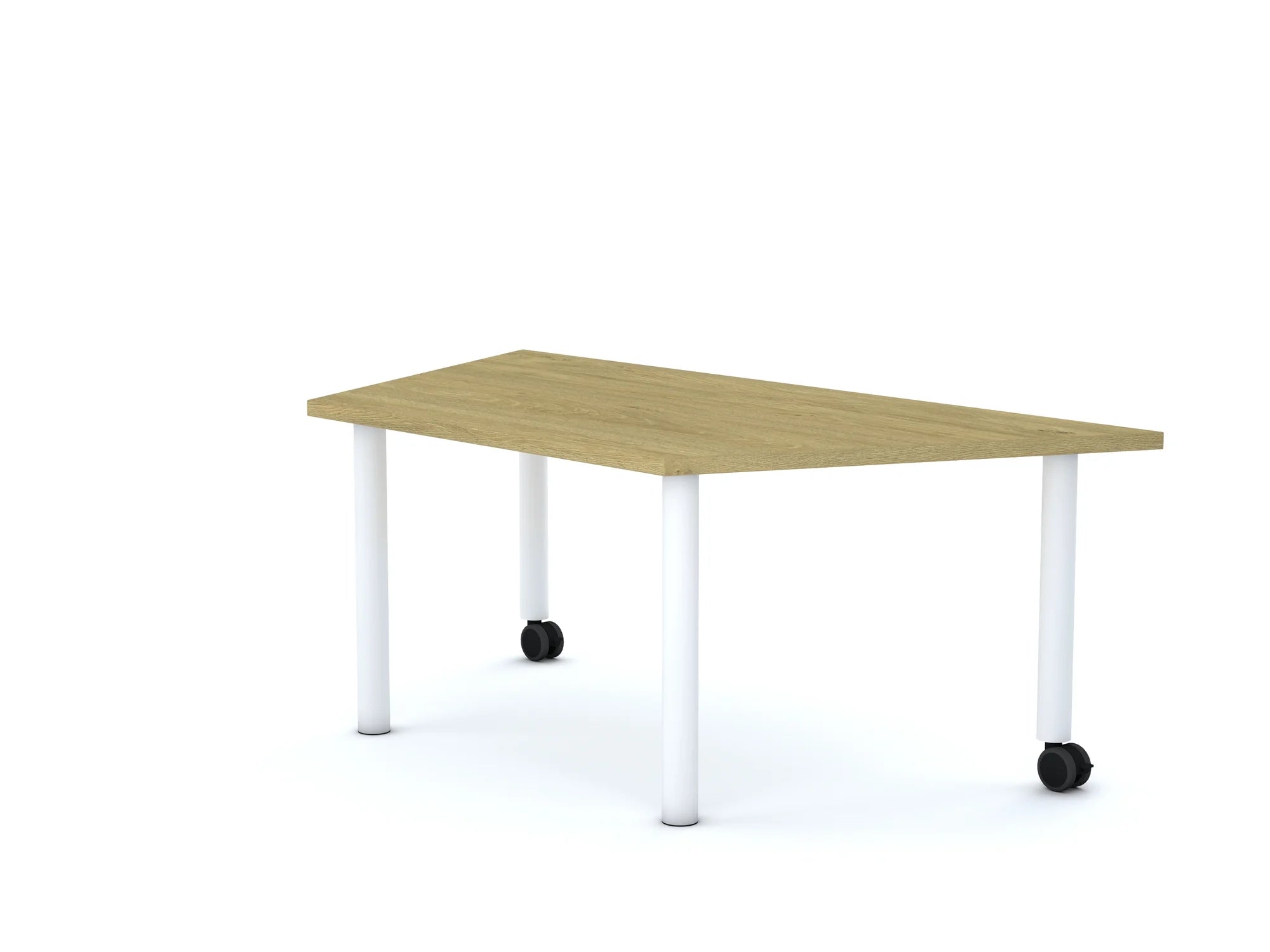 Stół MOVE Trapez 1400×750×800 – dąb / szary
