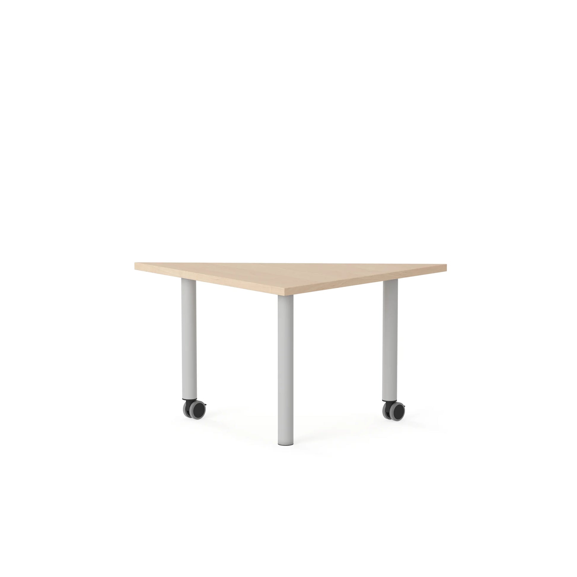Stół MOVE Trójkąt 750×750×1060 – brzoza / biały