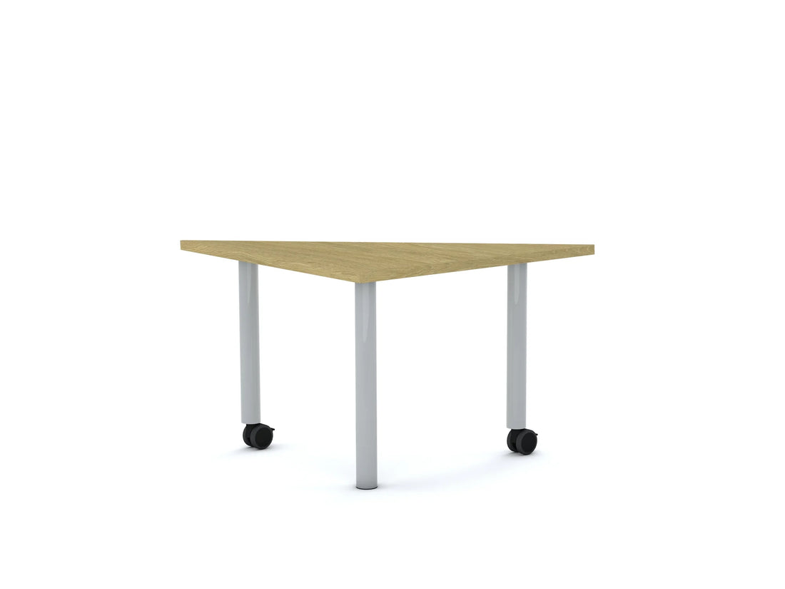 Stół MOVE Trójkąt 750×750×1060 – dąb / biały