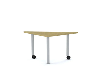 Stół MOVE Trójkąt 750×750×1060 – dąb / biały