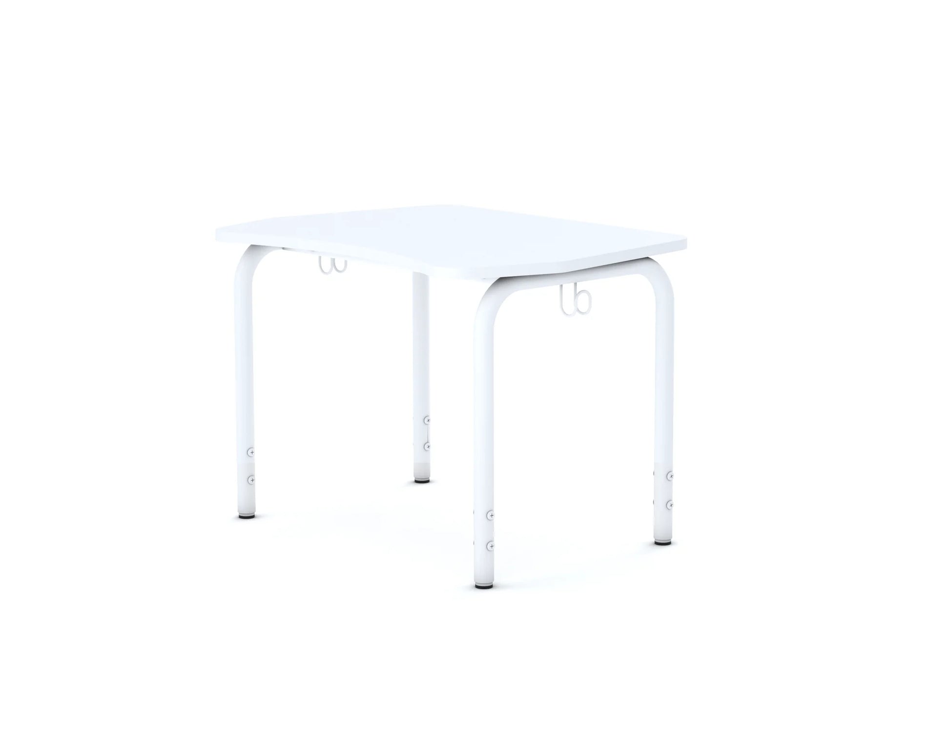 Stół SIMPLE Fala 1350x550 regulowany – biały / biały