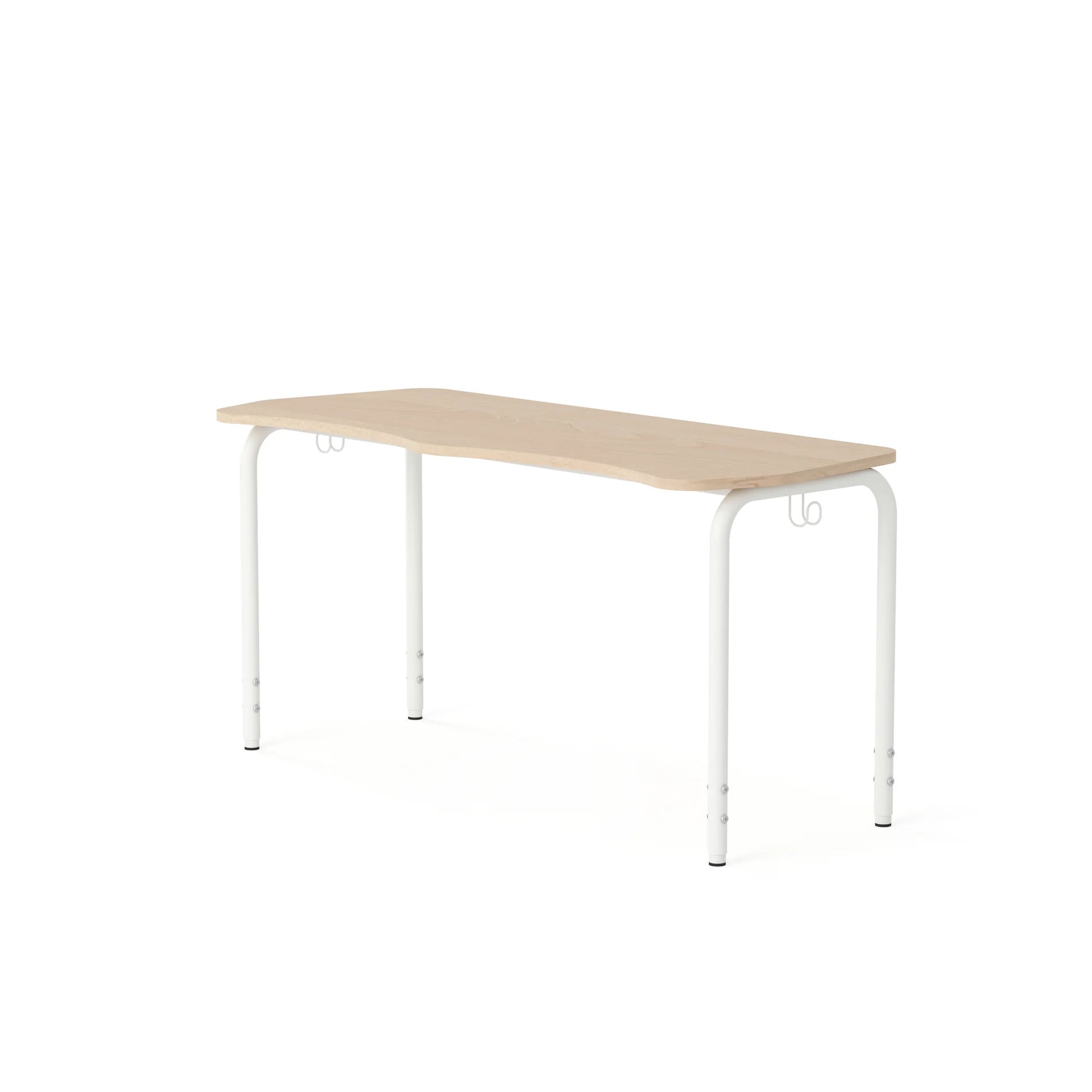 Stół SIMPLE Fala 1350x550 regulowany – brzoza / szary