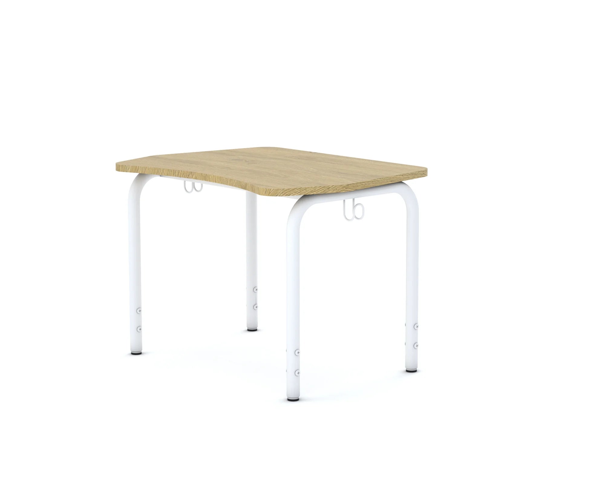 Stół SIMPLE Fala 1350x550 regulowany – dąb / biały