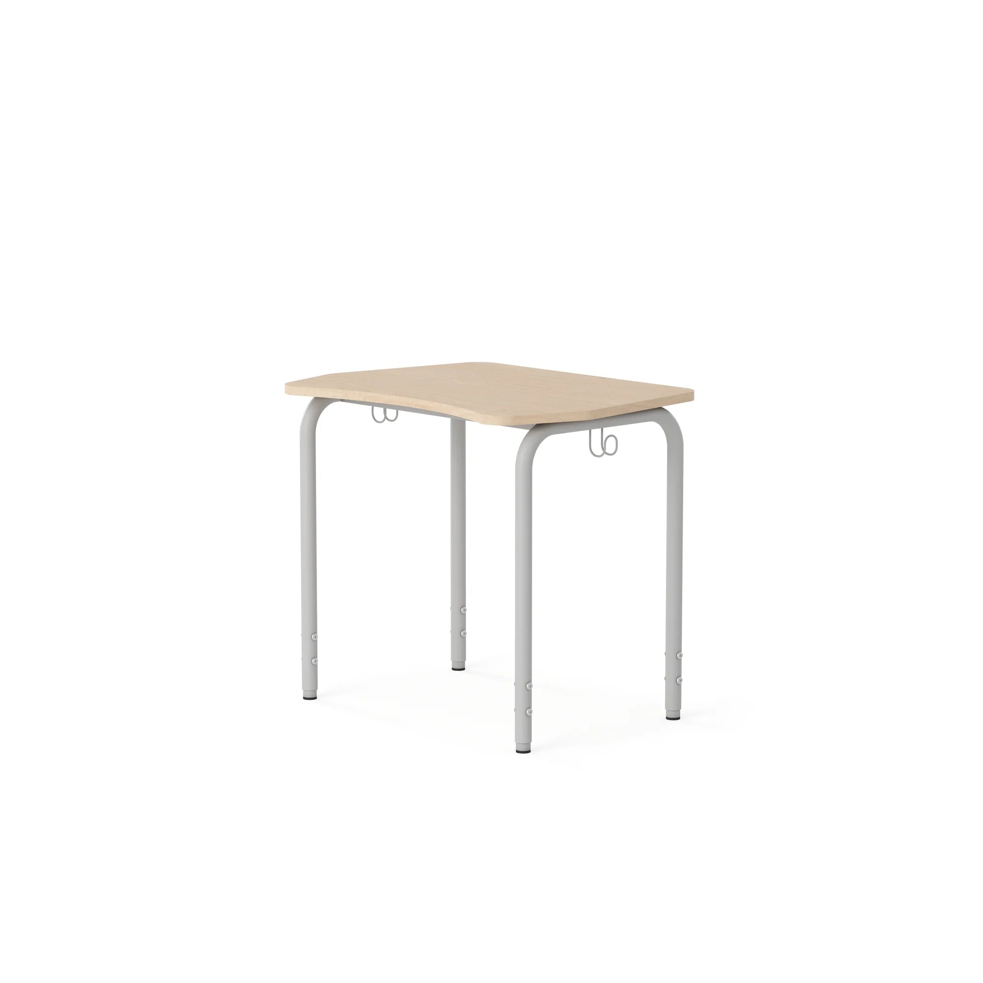 Stół SIMPLE Fala 750x550 regulowany – brzoza / biały