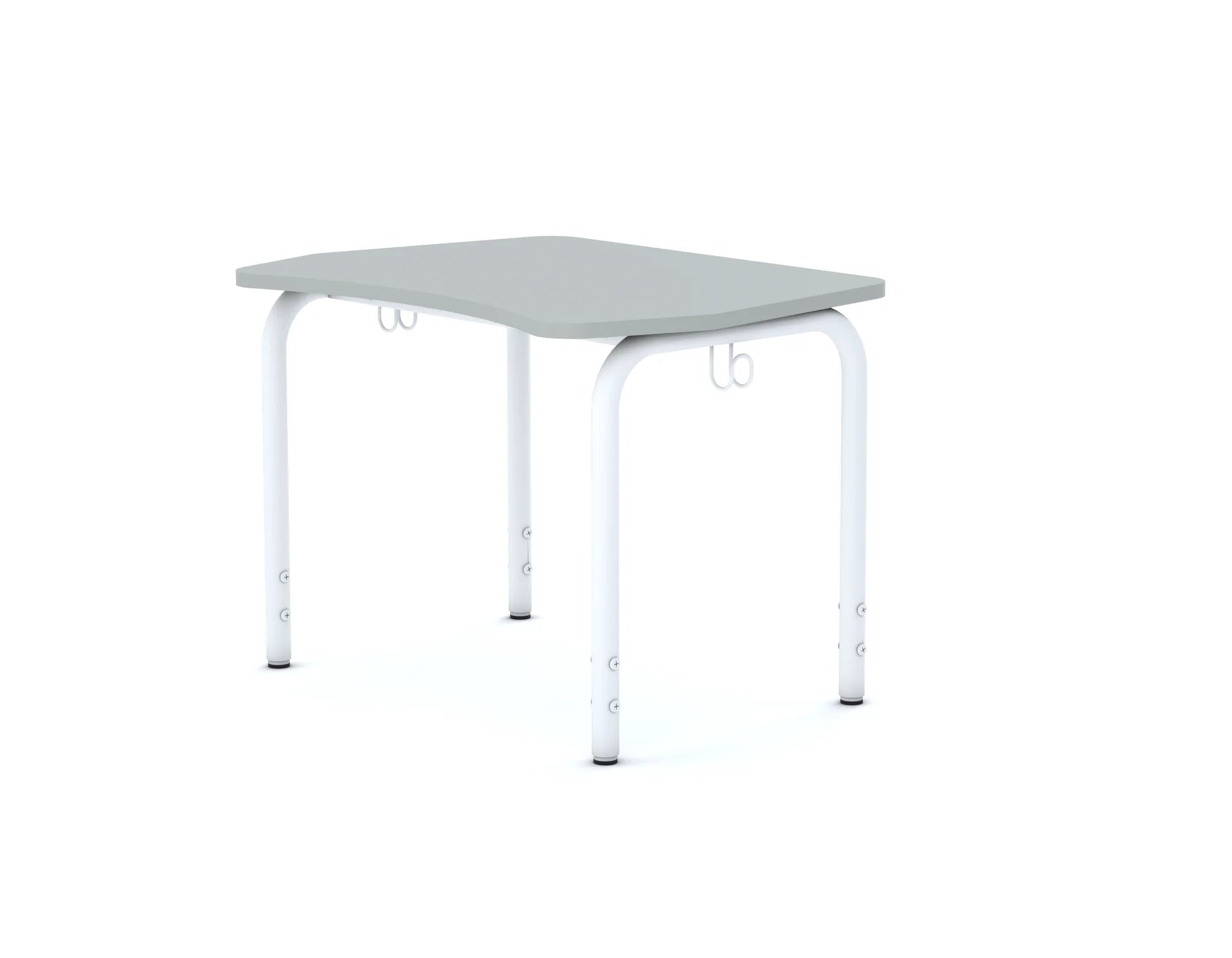 Stół SIMPLE Fala 750x550 regulowany – szary / biały