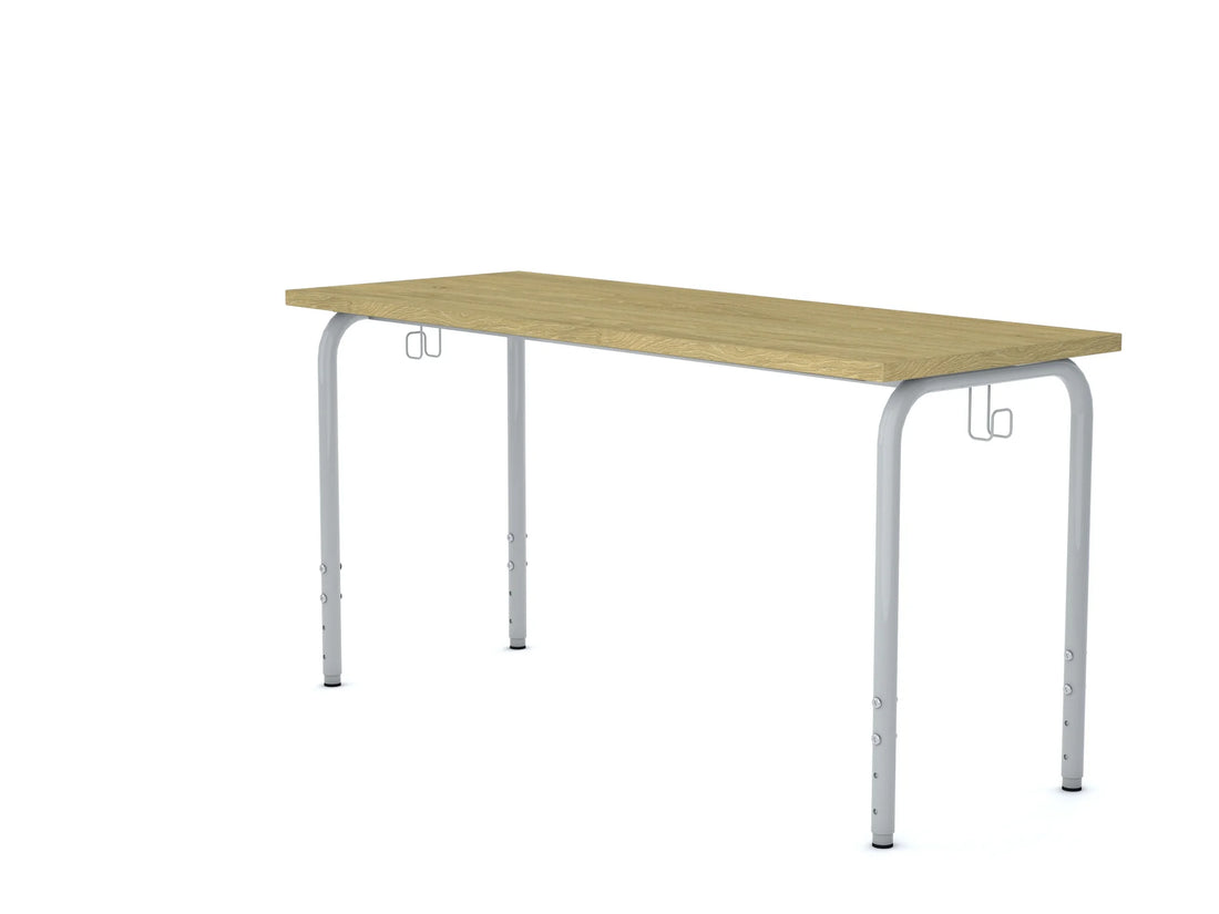 Stół SIMPLE Prostokąt 1300x500 regulowany – dąb / biały