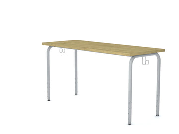 Stół SIMPLE Prostokąt 1300x500 regulowany – dąb / biały