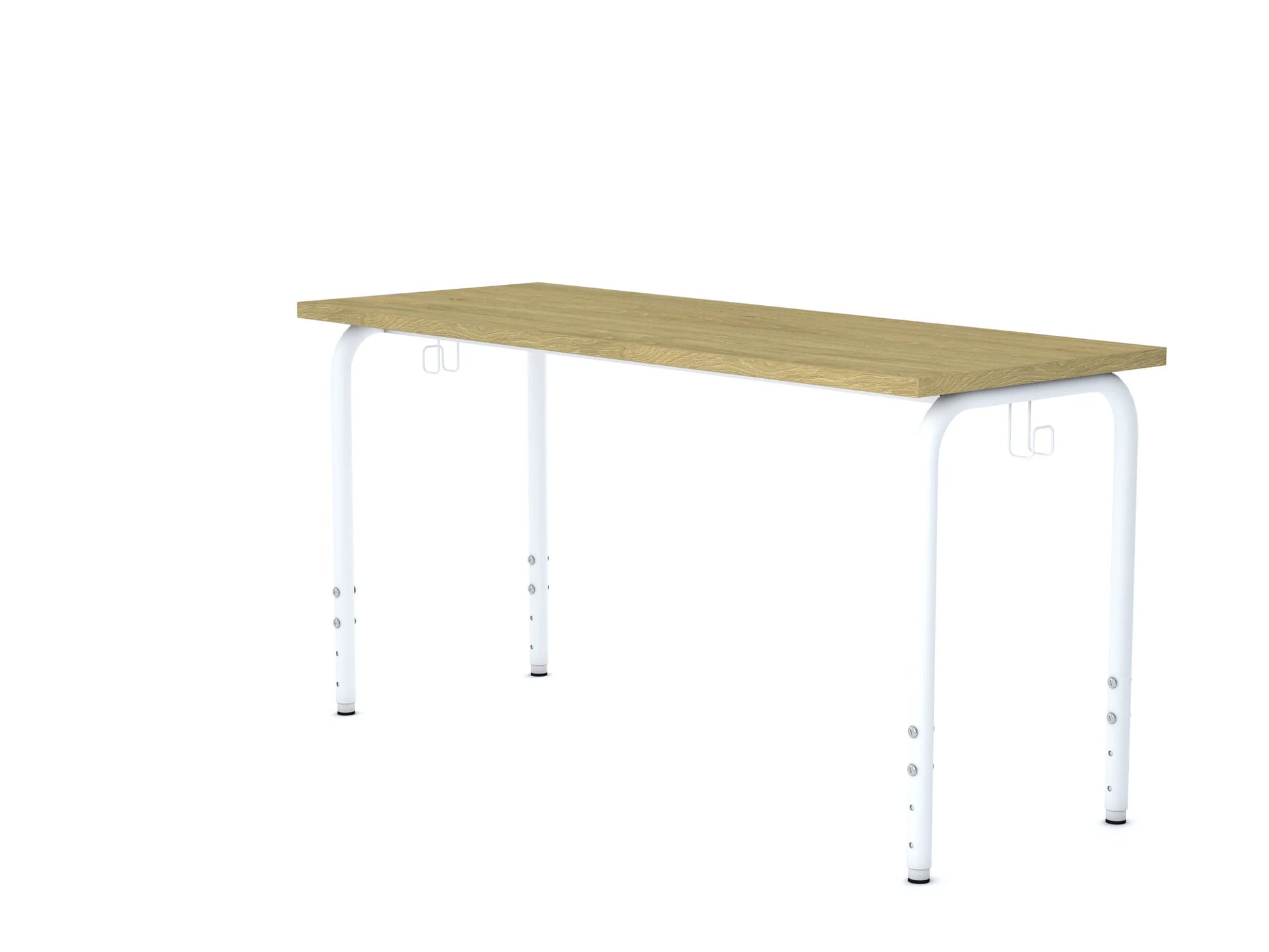 Stół SIMPLE Prostokąt 1300x500 regulowany – dąb / szary