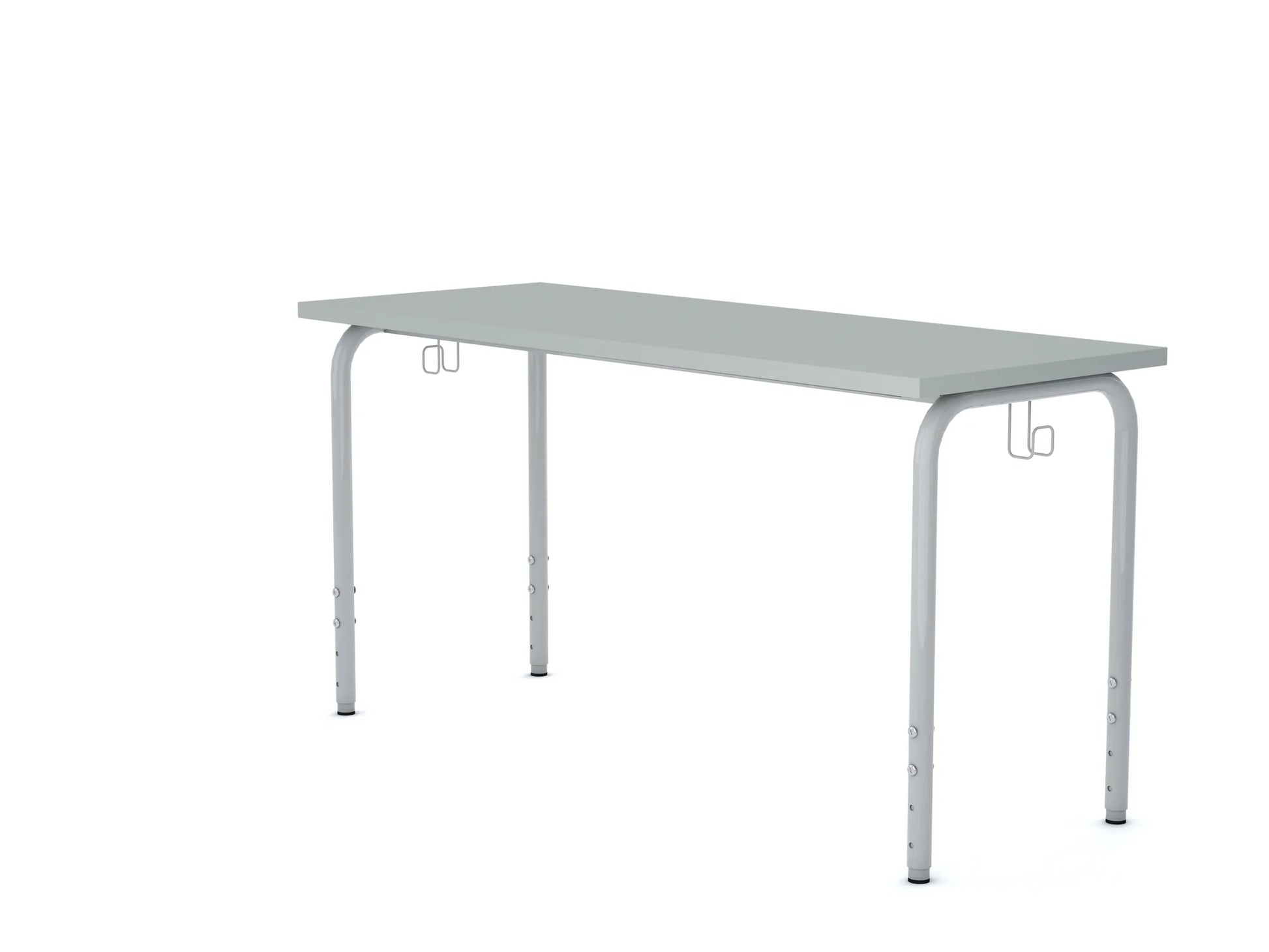 Stół SIMPLE Prostokąt 1300x500 regulowany – szary / biały