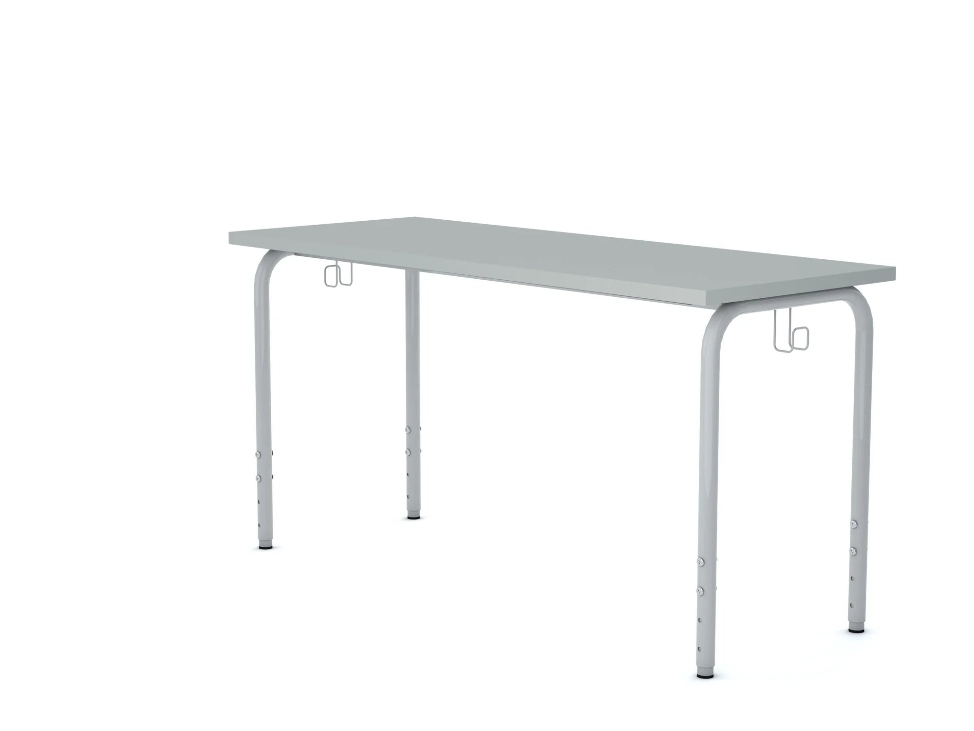 Stół SIMPLE Prostokąt 1300x500 regulowany – szary / biały