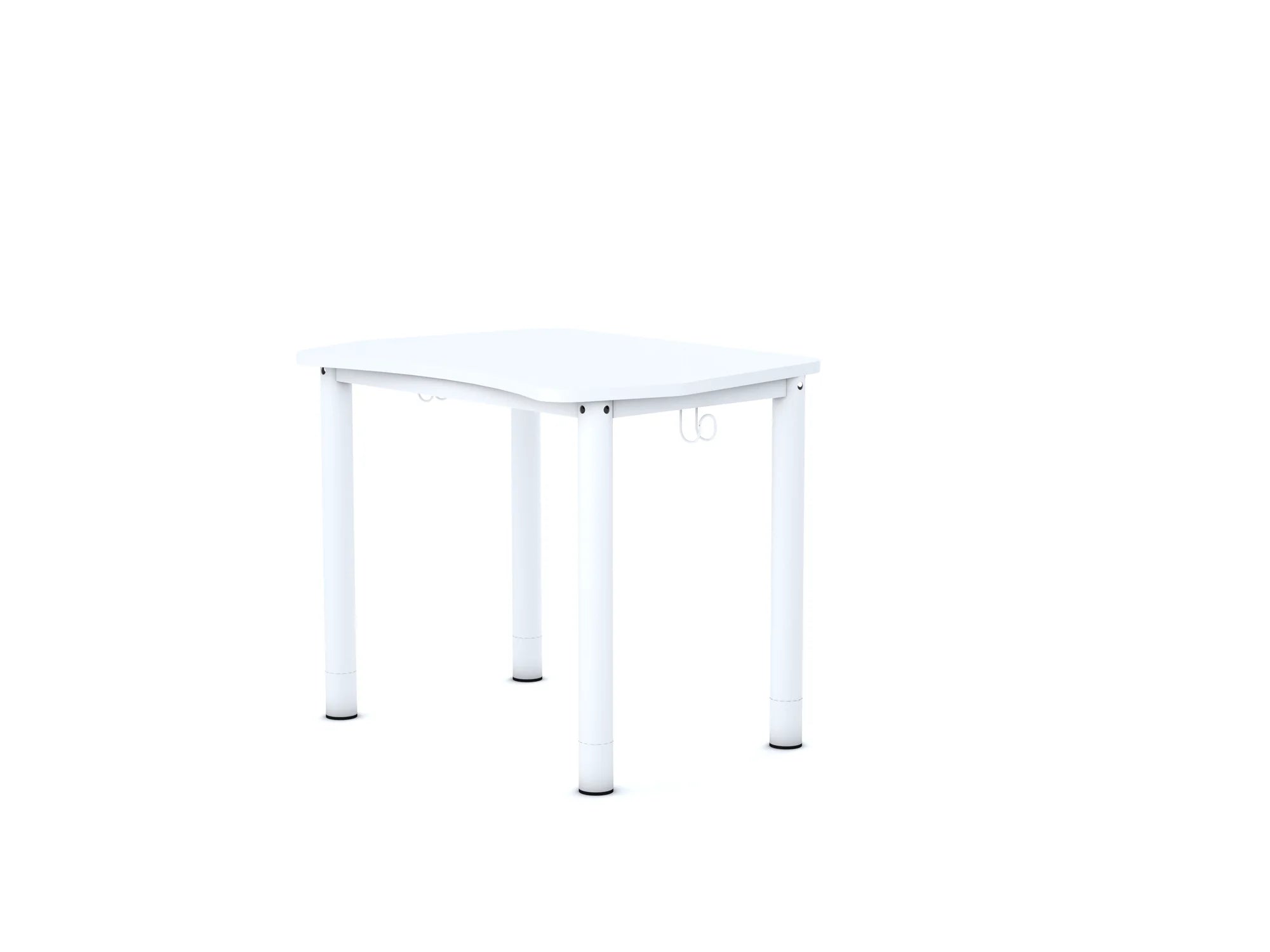 Stół SINUM Fala 1350x550 regulowany – biały / biały