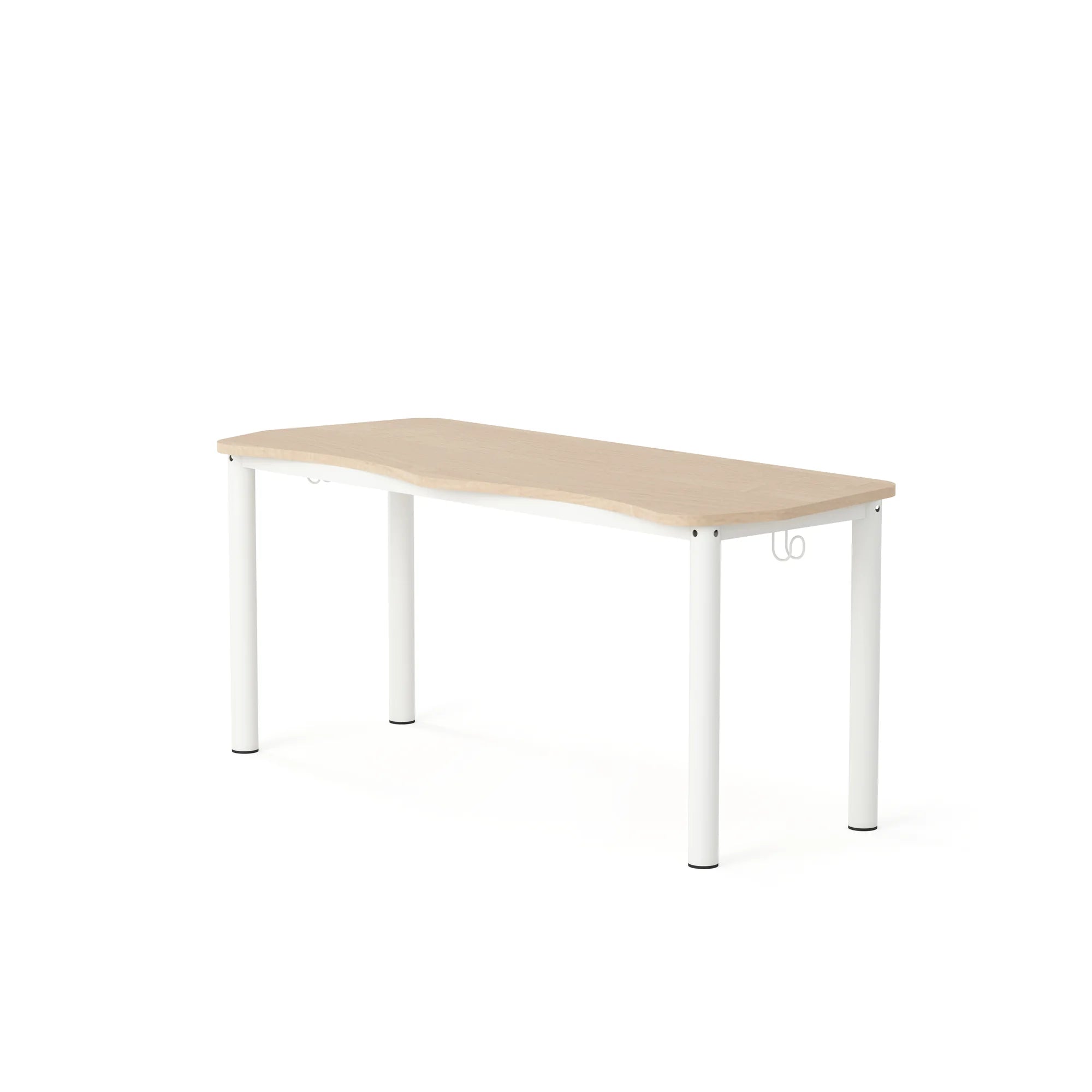 Stół SINUM Fala 1350x550 regulowany – brzoza / szary