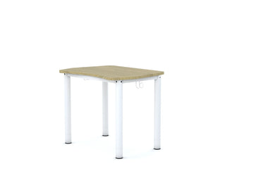 Stół SINUM Fala 1350x550 regulowany – dąb / biały