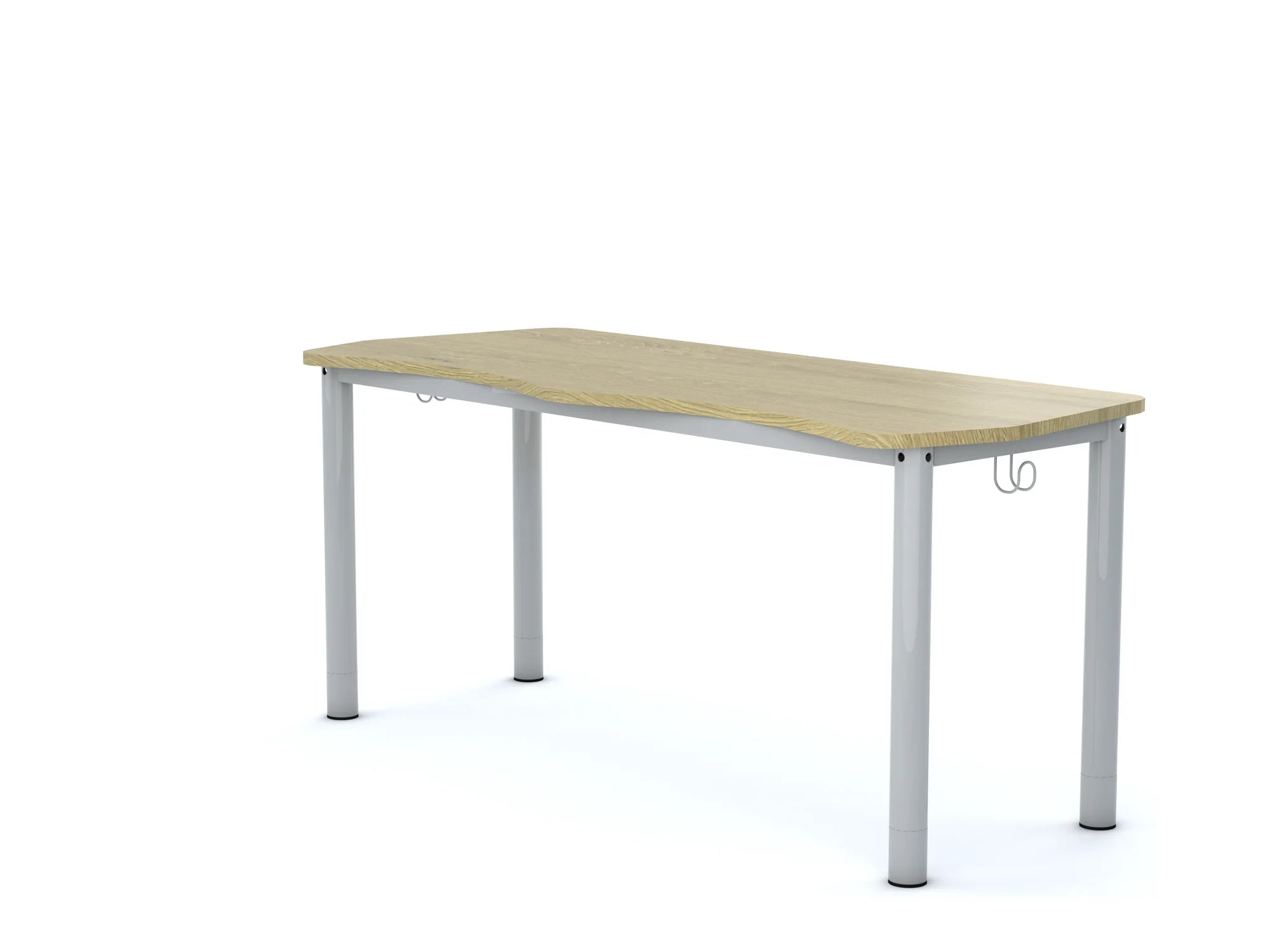 Stół SINUM Fala 1350x550 regulowany – dąb / szary