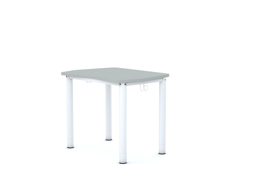 Stół SINUM Fala 1350x550 regulowany – dąb / biały