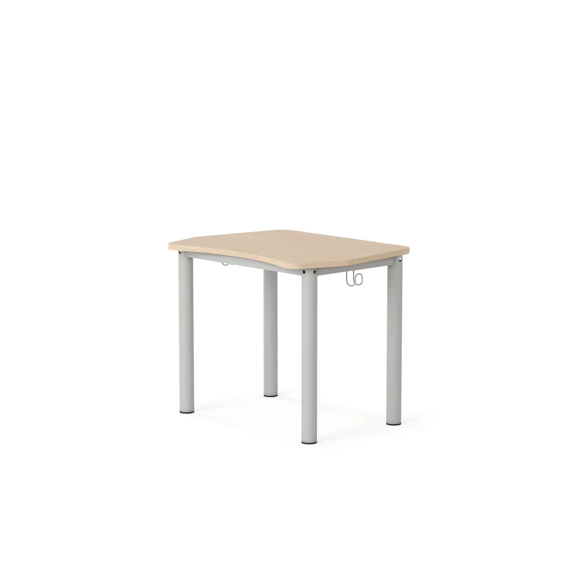 Stół SINUM Fala 750x550 regulowany – brzoza / biały