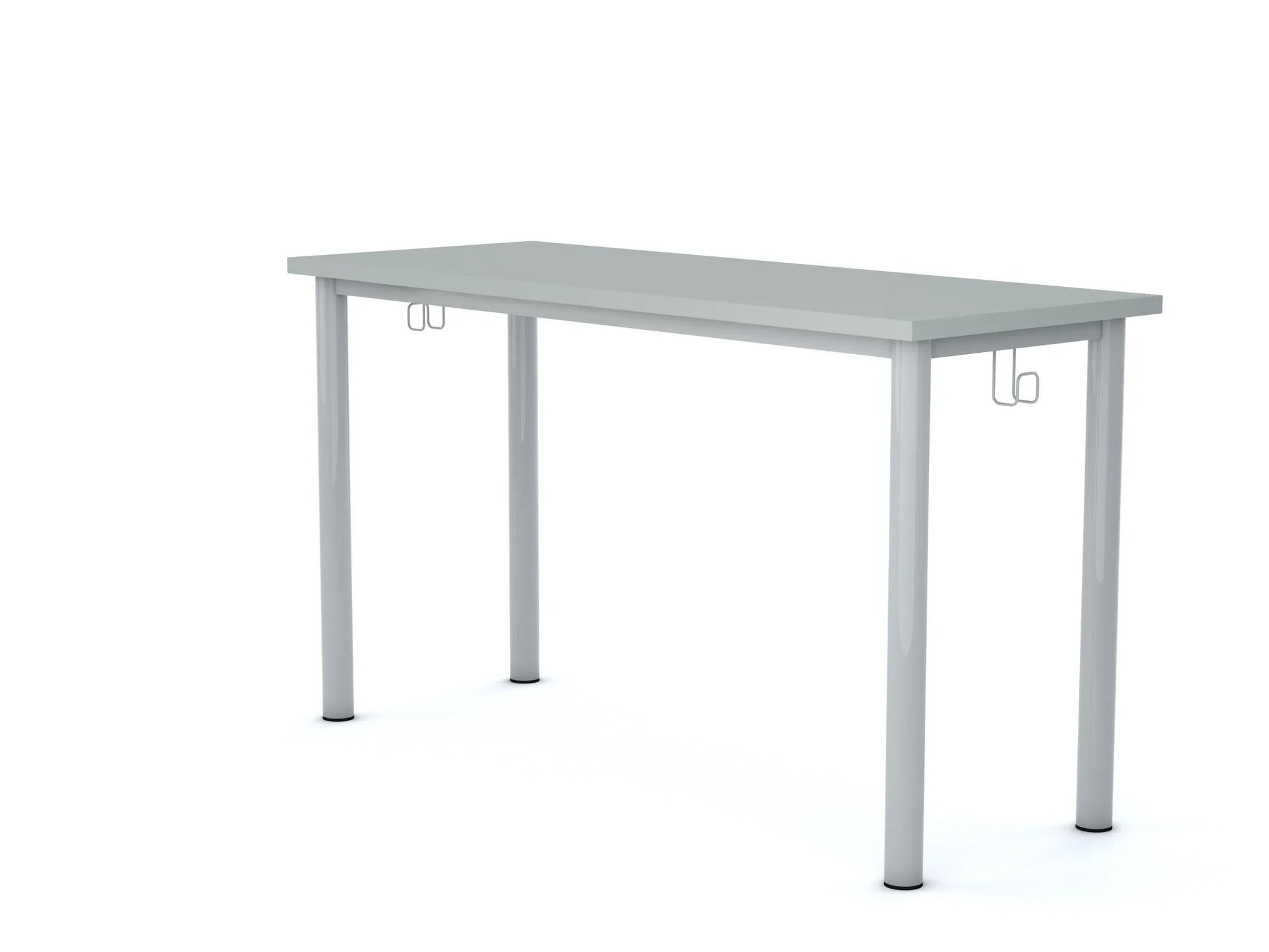 Stół SINUM Prostokąt 1300x500 regulowany – szary / biały