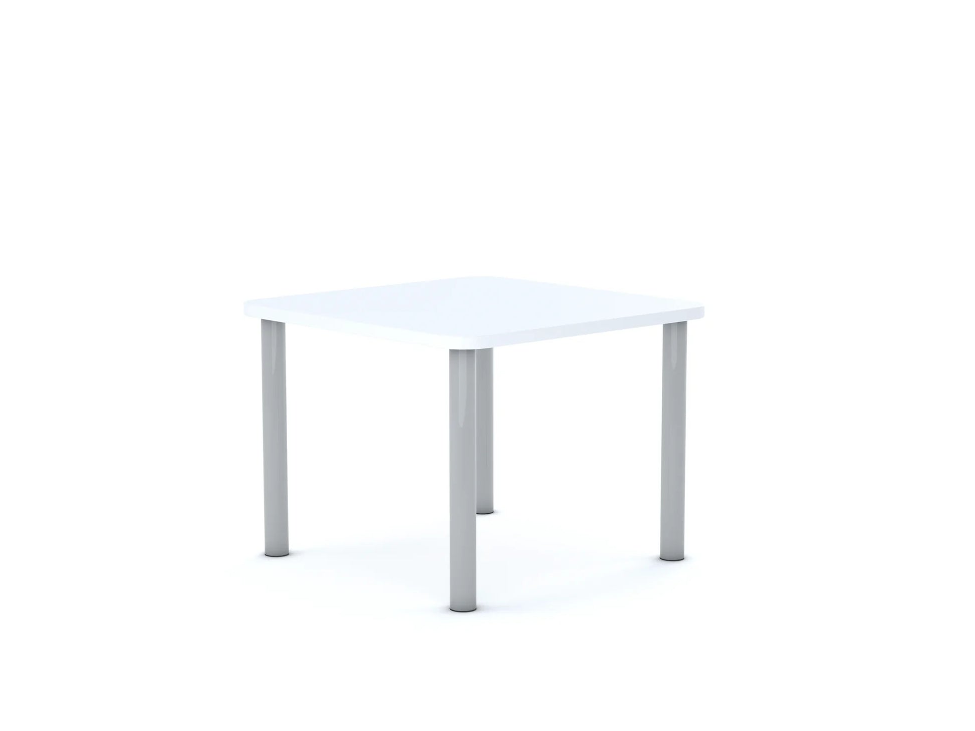 Stół SMART Kwadrat 700×700 regulowany – biały / biały