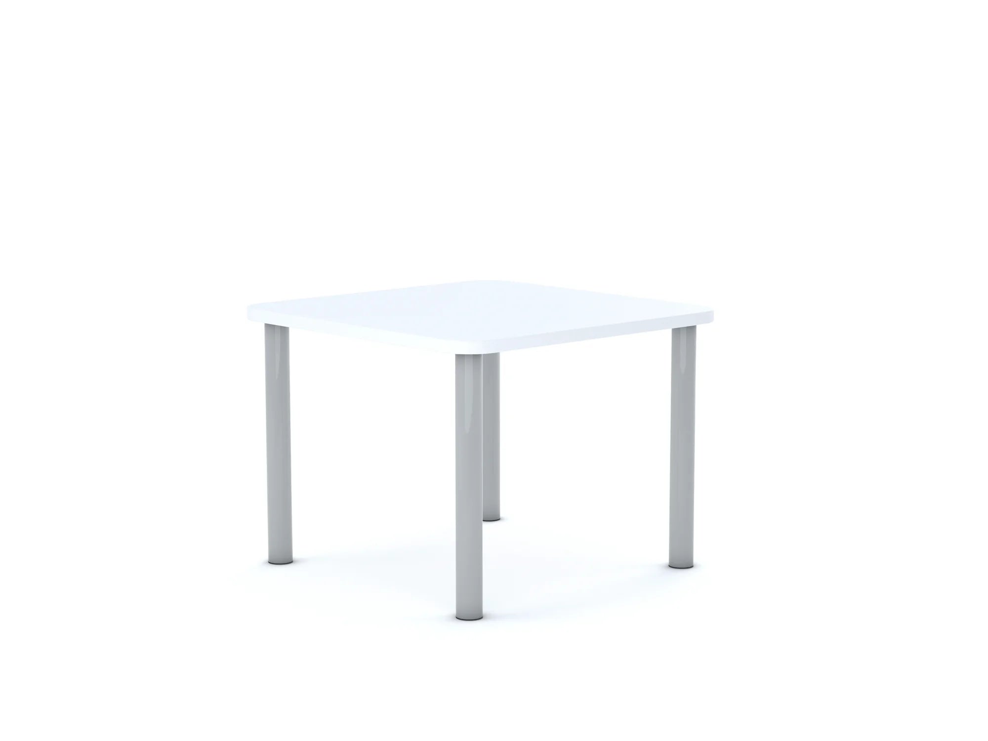 Stół SMART Kwadrat 700×700 regulowany – biały / biały