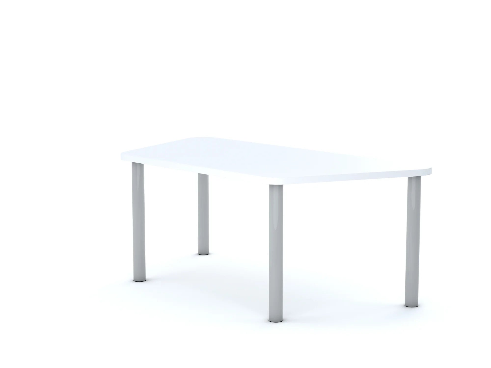 Stół SMART Trapez 1400×700×800 – biały / biały