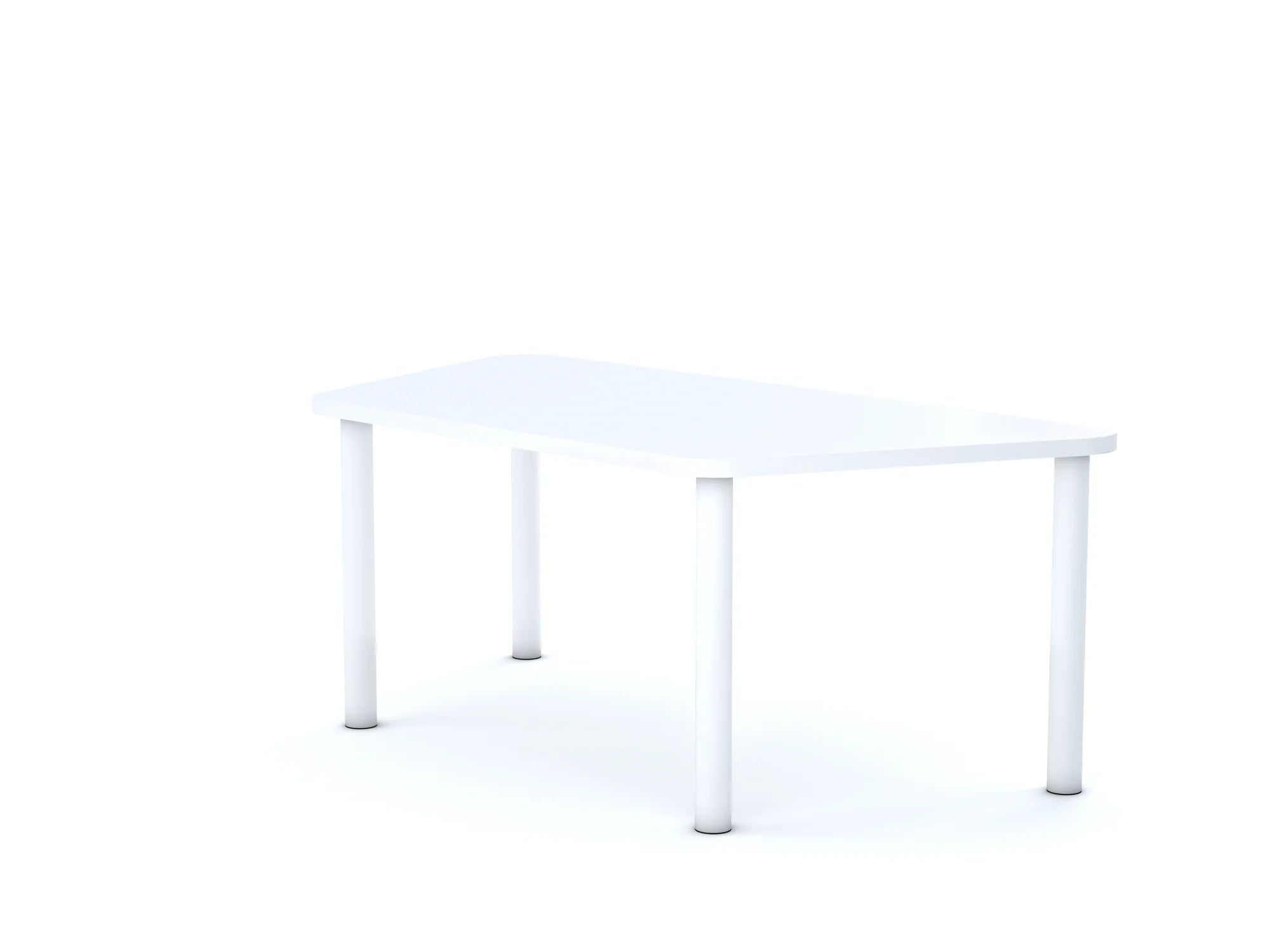 Stół SMART Trapez 1400×700×800 – biały / szary