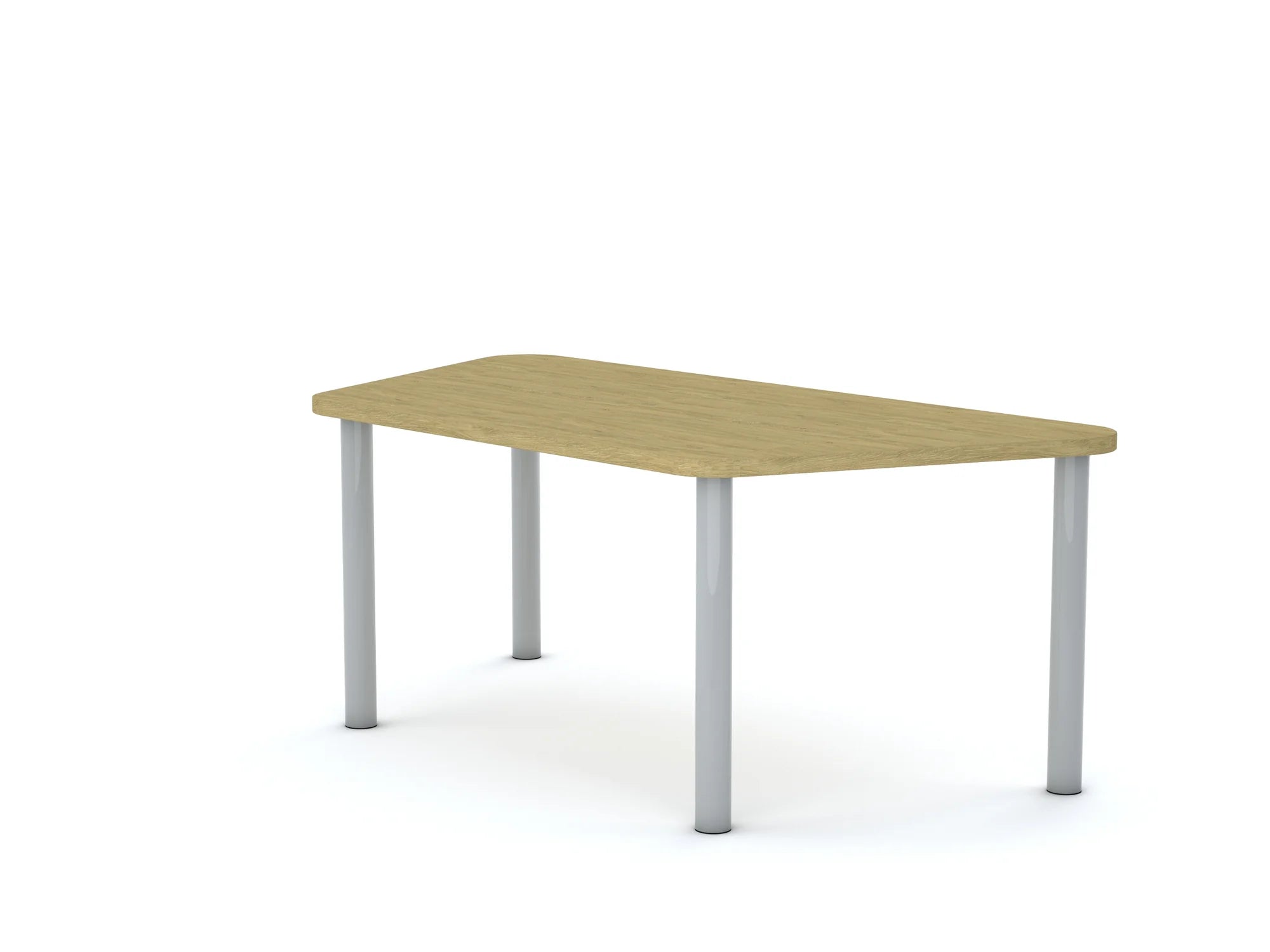 Stół SMART Trapez 1400×700×800 – dąb / biały