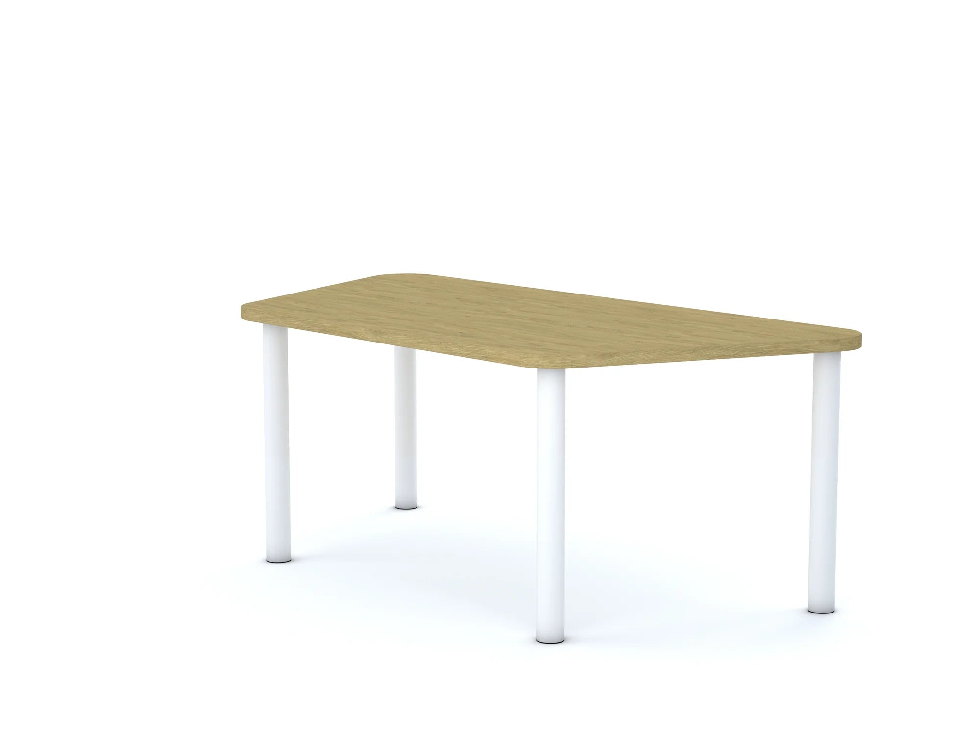 Stół SMART Trapez 1400×700×800 regulowany – dąb / szary