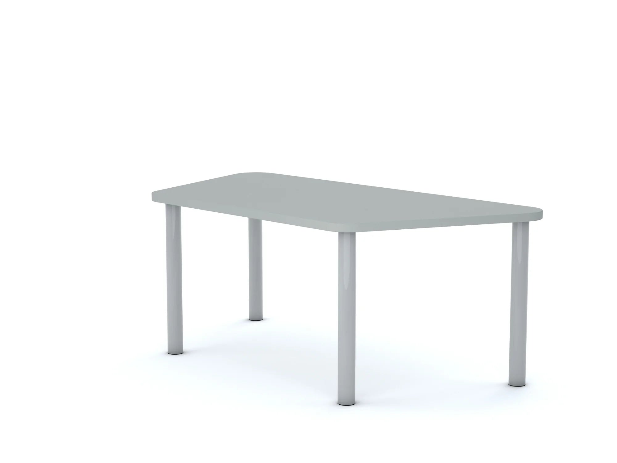 Stół SMART Trapez 1400×700×800 – szary / biały