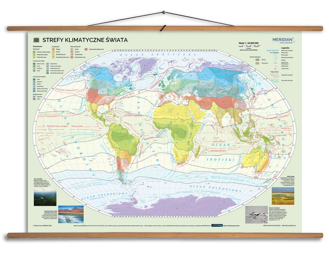 Strefy klimatyczne świata - mapa ścienna