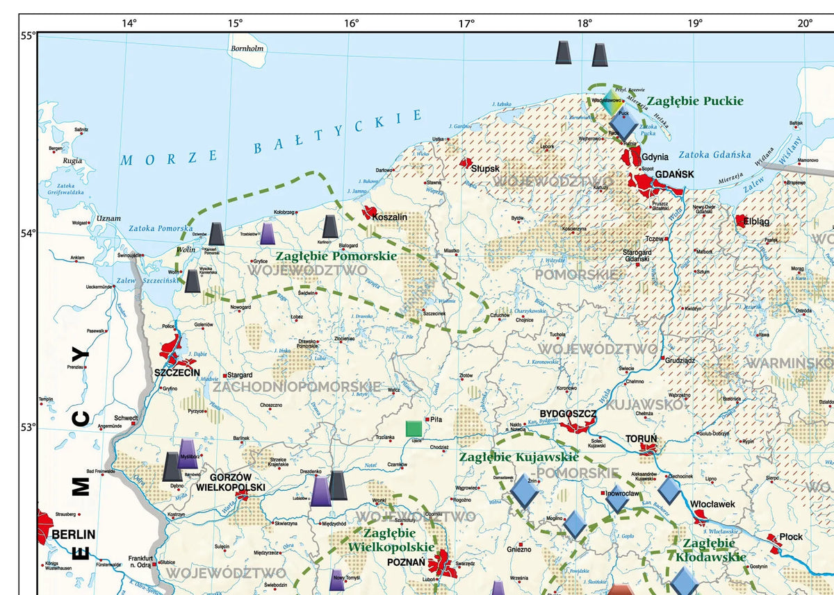 Surowce mineralne w Polsce - mapa ścienna - zdjęcie 3