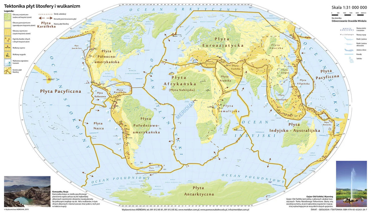 Świat - geologia i tektonika - mapa ścienna - zdjęcie 3