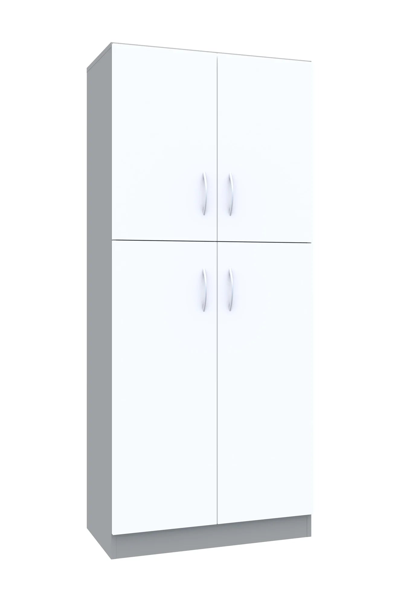 Szafa aktowa Simple 80 5P 2F3/2F2 800x400x1850 – szary / biały