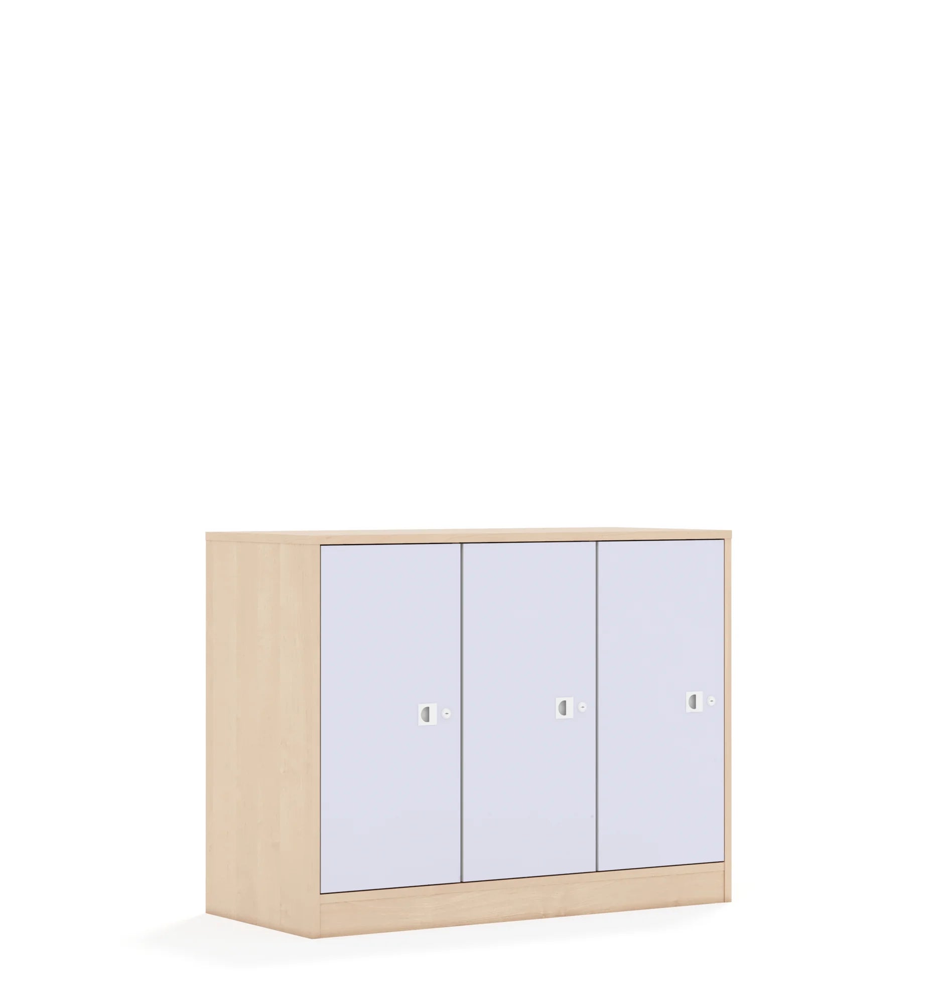 Szafa BLOX 110 2PP 3F2 1049x466x813 – brzoza / pastelowy fioletowy