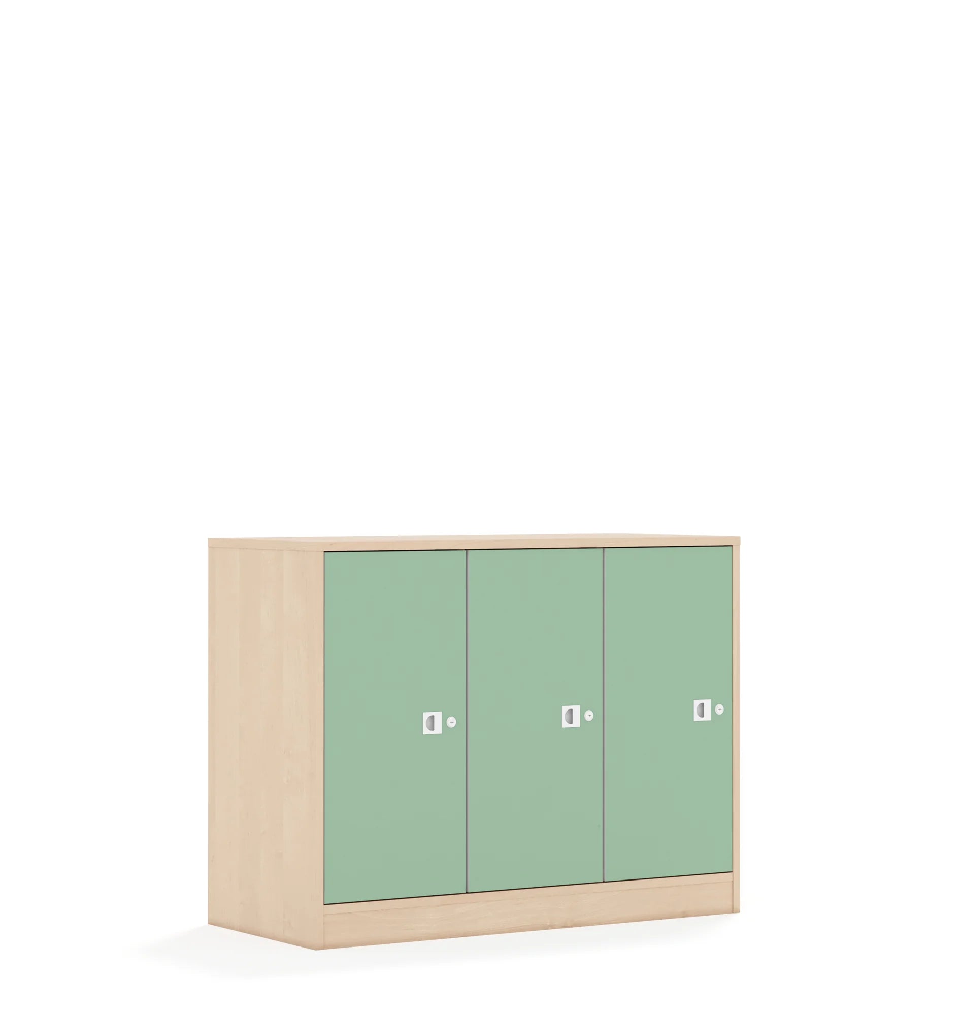 Szafa BLOX 110 2PP 3F2 1049x466x813 – brzoza / pastelowy zielony
