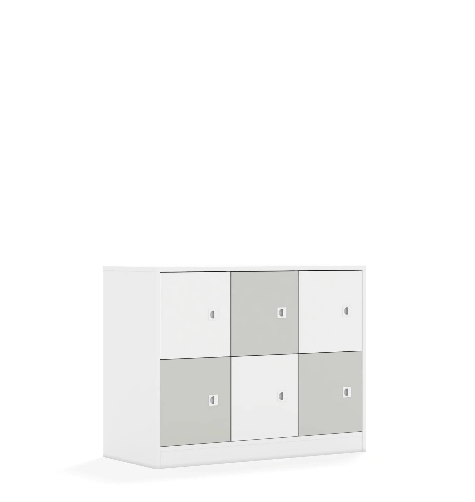 Szafa BLOX 110 2PP 6F1 1049x466x813 – biały / biały/jasny szary