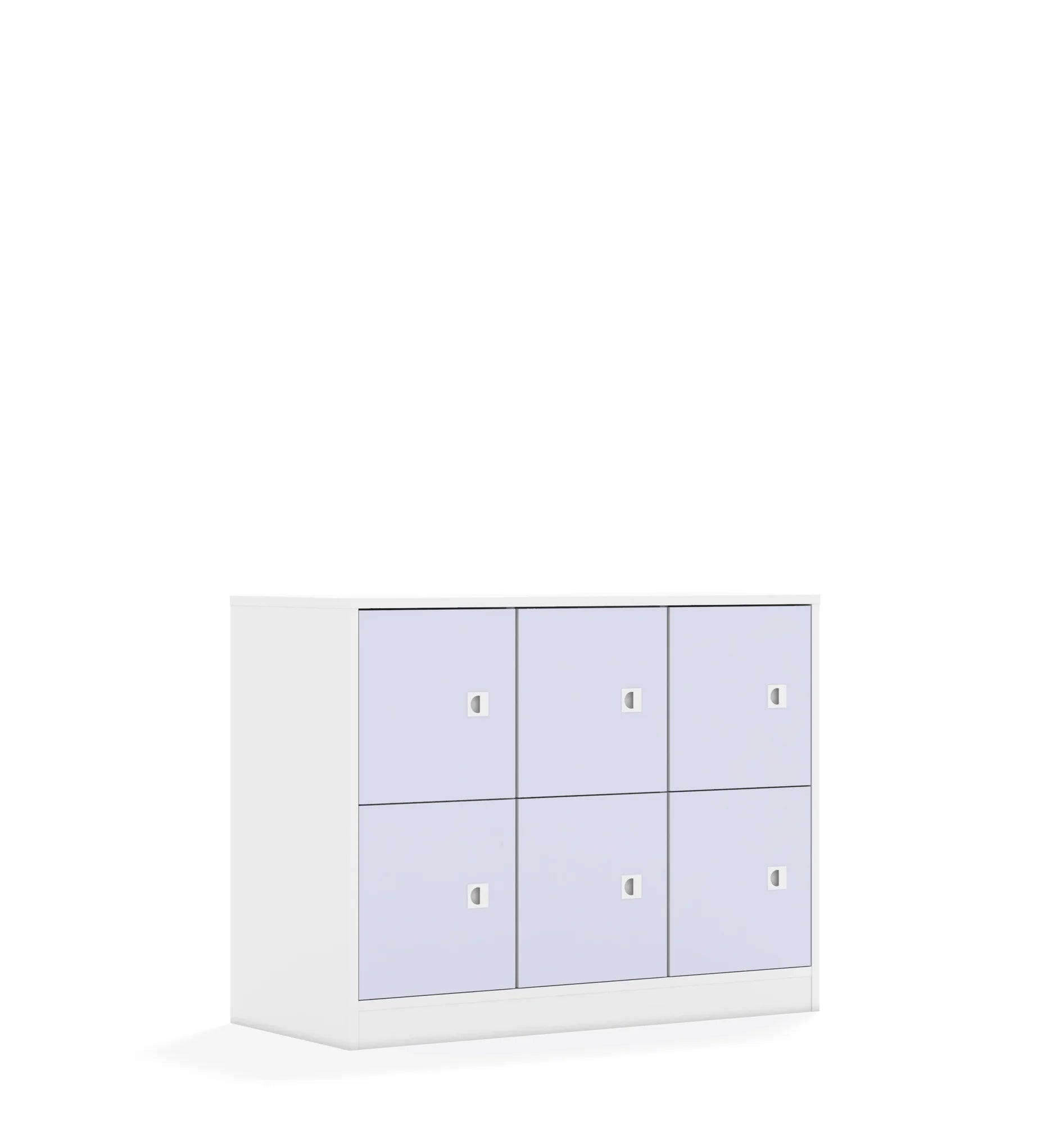 Szafa BLOX 110 2PP 6F1 1049x466x813 – biały / pastelowy fioletowy