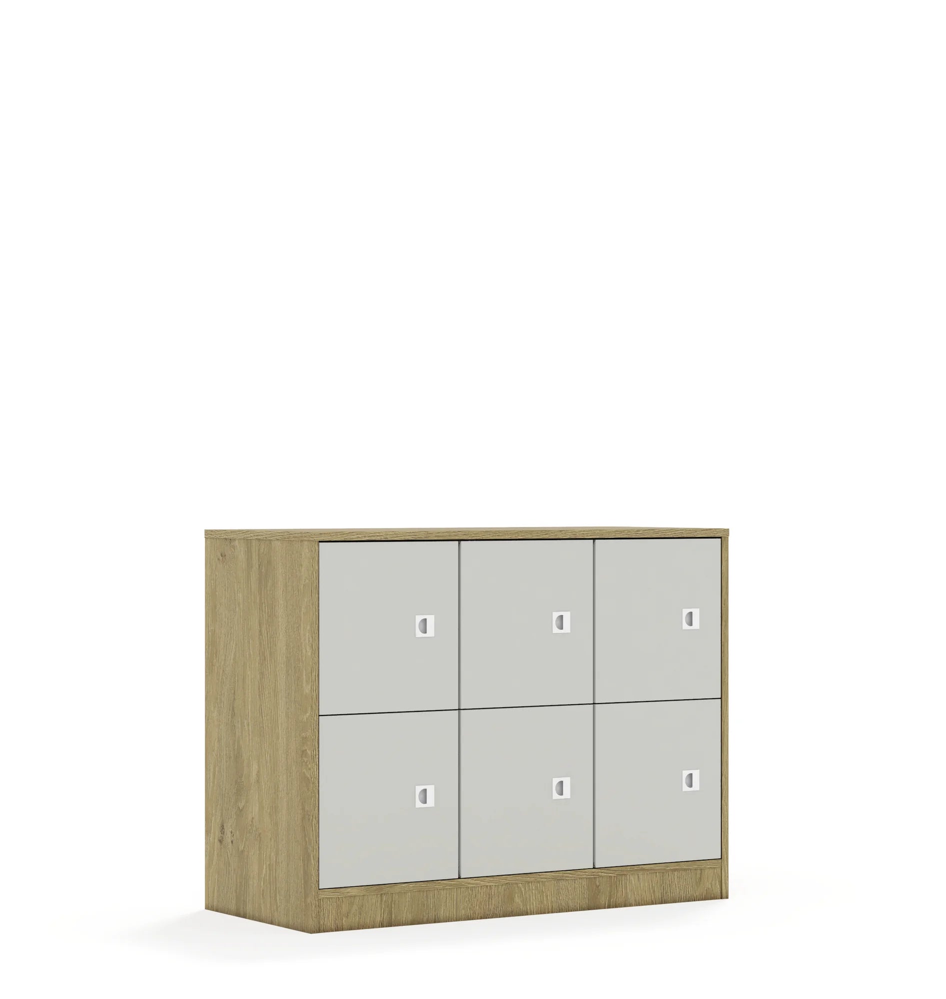 Szafa BLOX 110 2PP 6F1 1049x466x813 – dąb / jasny szary