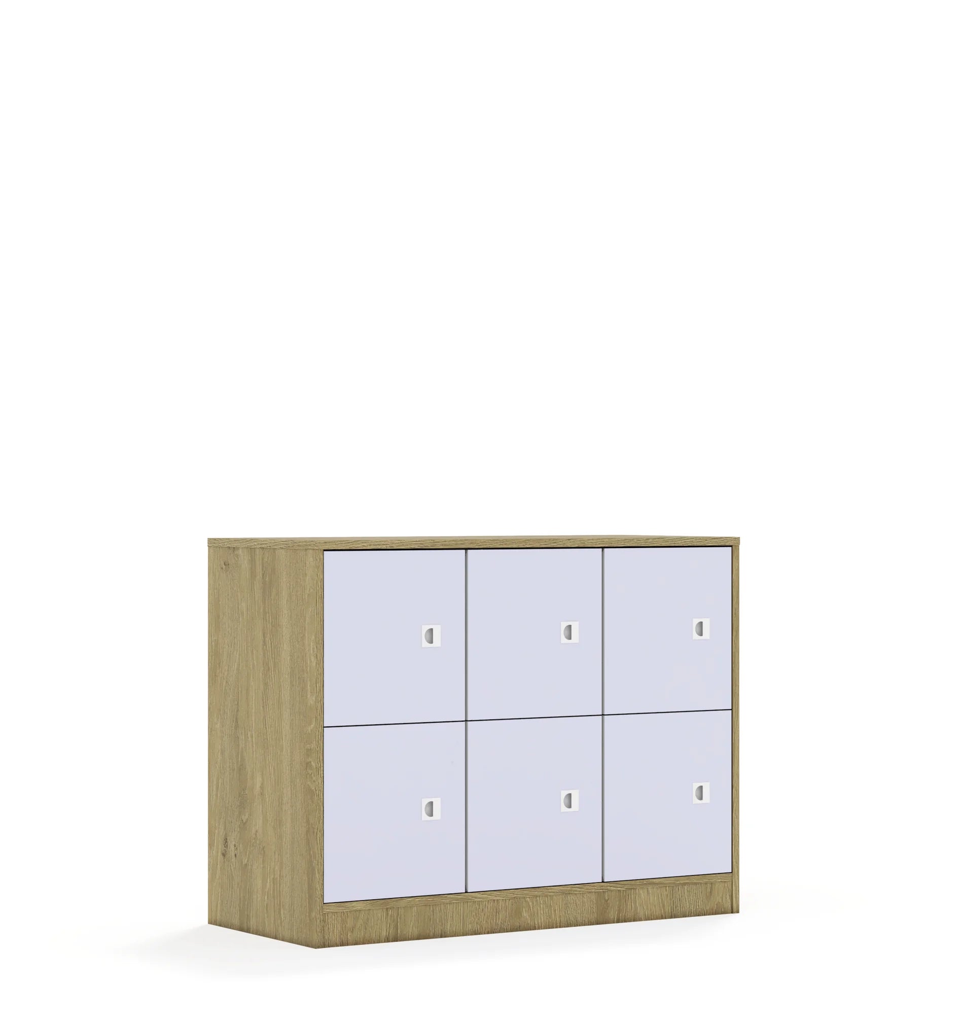 Szafa BLOX 110 2PP 6F1 1049x466x813 – dąb / pastelowy fioletowy