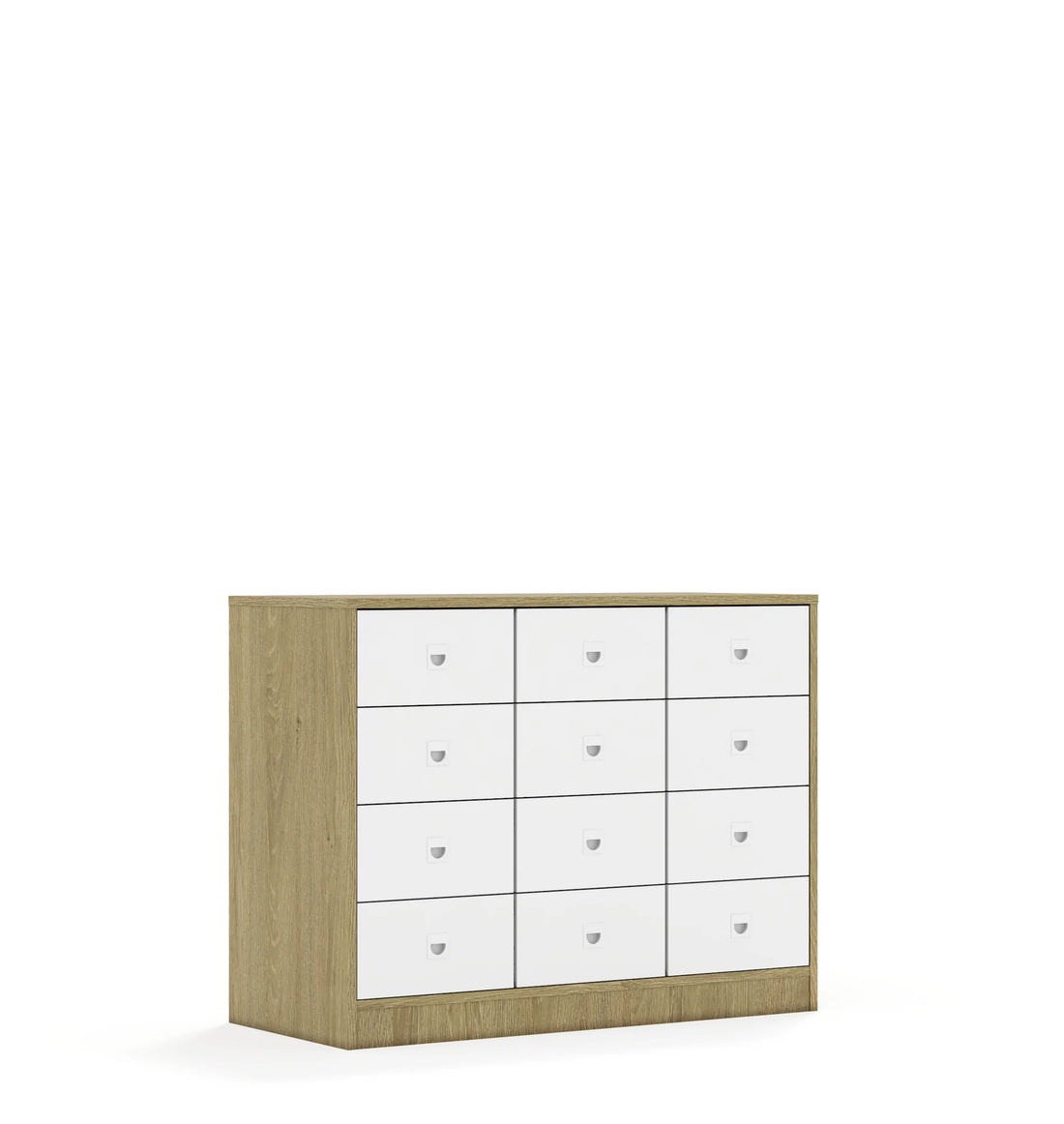 Szafa BLOX 110 2PP 8SB 4SS 1049x466x813 – dąb / biały