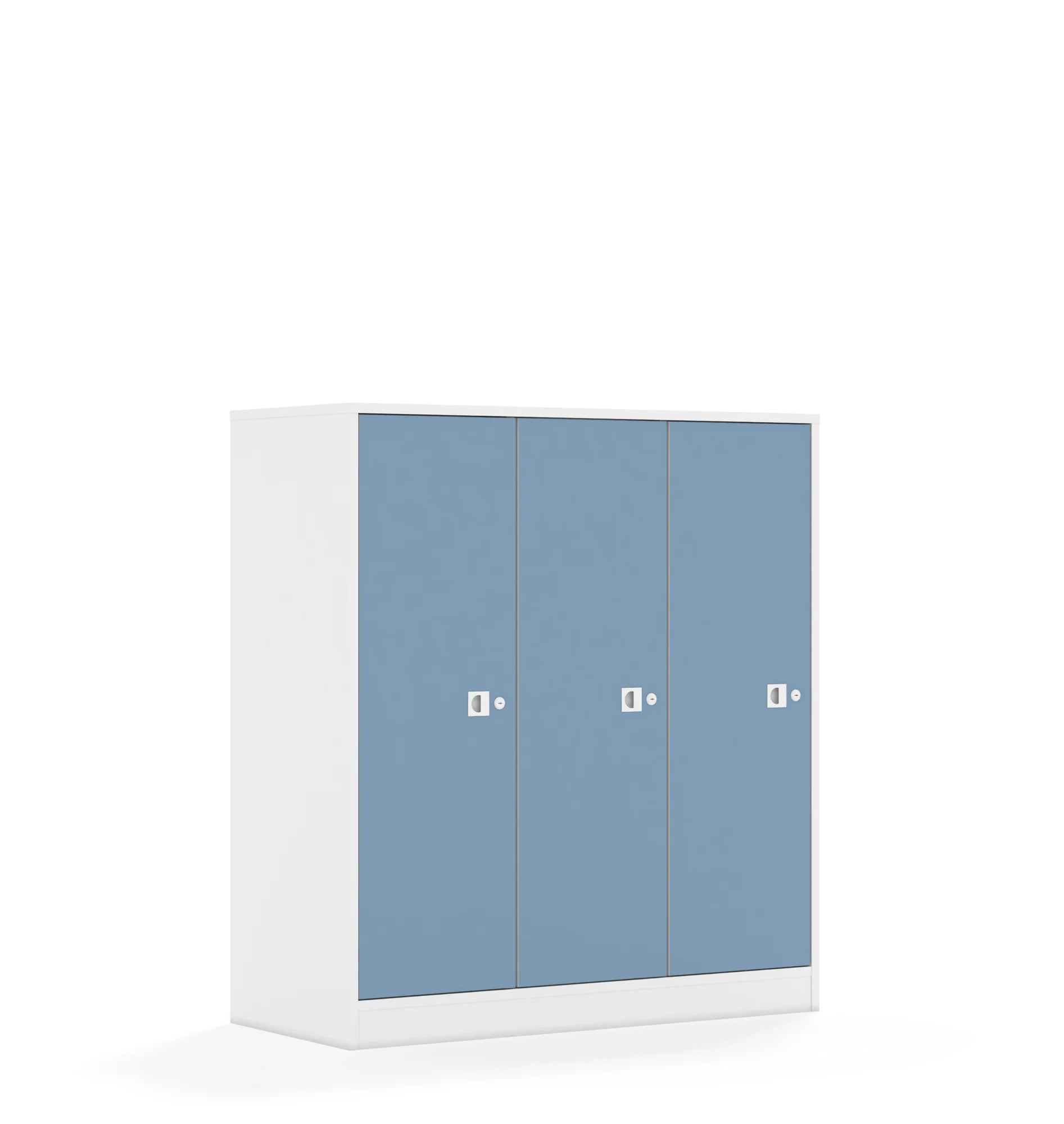 Szafa BLOX 110 3PP 3F3 1049x466x1165 – biały / pastelowy niebieski