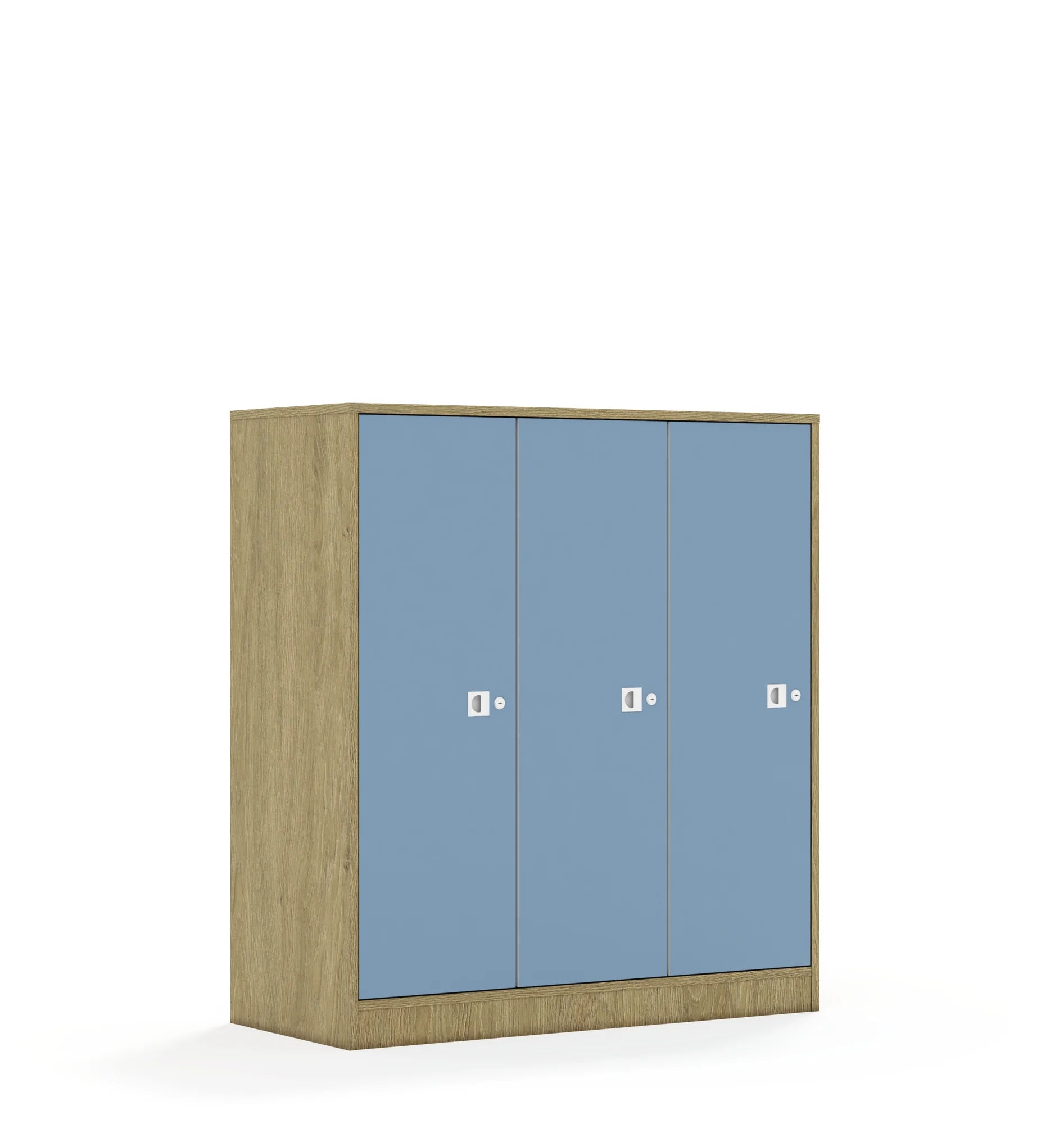 Szafa BLOX 110 3PP 3F3 1049x466x1165 – dąb / pastelowy niebieski